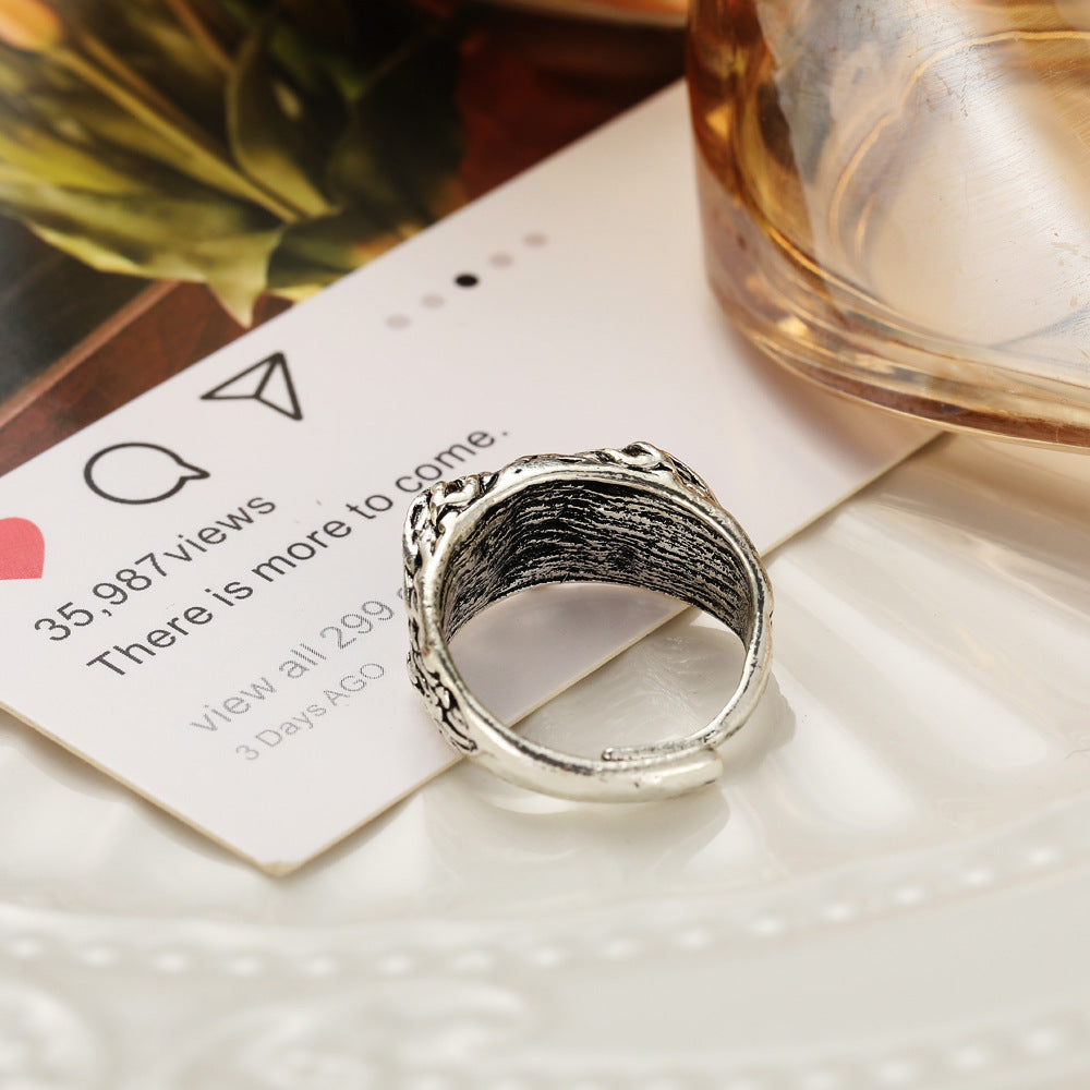 Retro Blue Eyes Owl Ring by cj