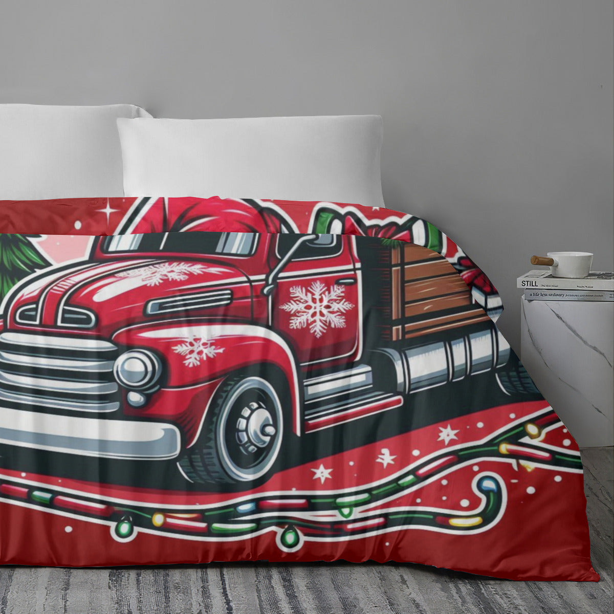 Christmas Truck Bedding four piece set by ChristmasLoving.Shop