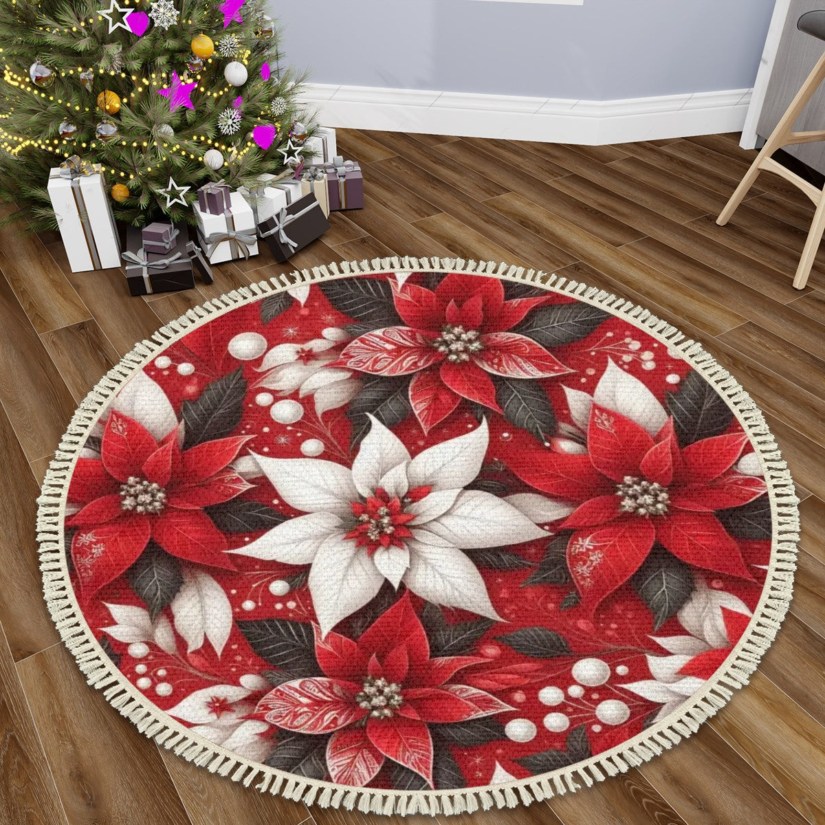 Multiple Sizes Round Area Rug with Tassels by My Store