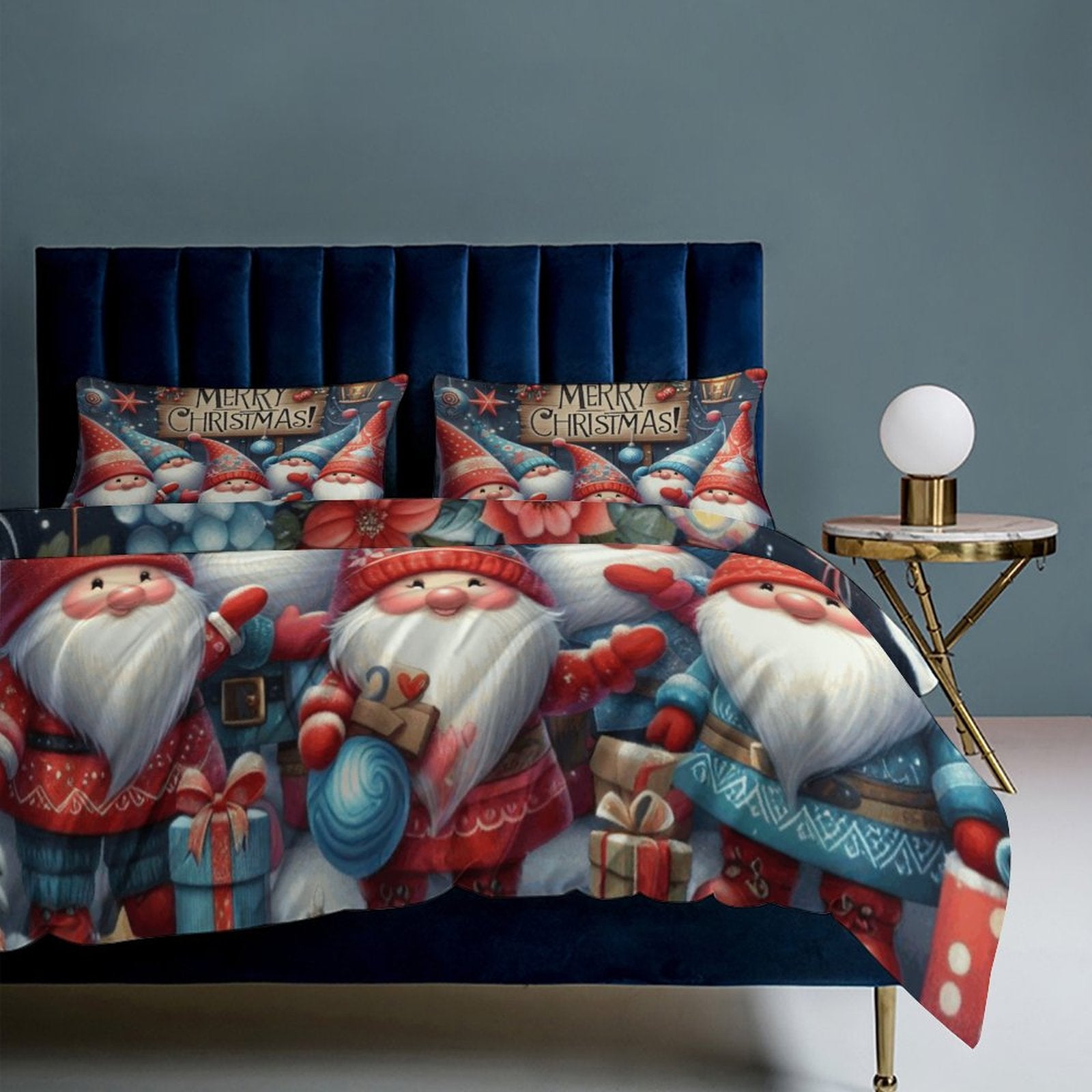 Christmas Gnomes 3-Piece Bedding Set-102"x90"/ 259x229cm (Dual-sided Printing) by SALE-Personal Design