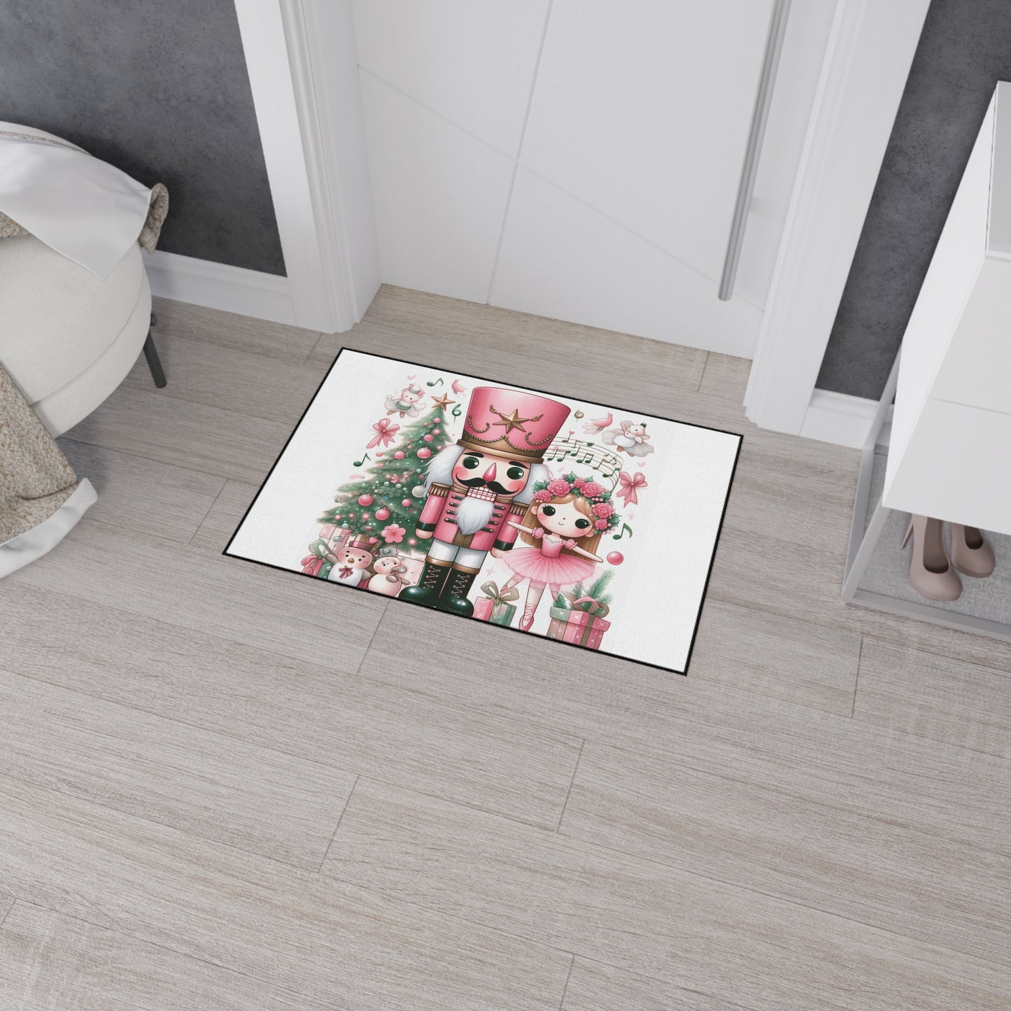 Nutcracker Floor Mat — Heavy Duty Holiday Rug by Printify