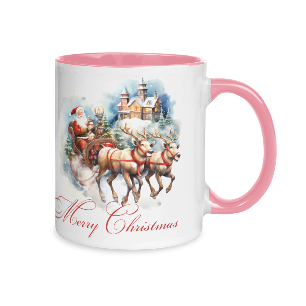 Santa Claus is coming Two-Tone Mug by ChristmasLoving.Shop