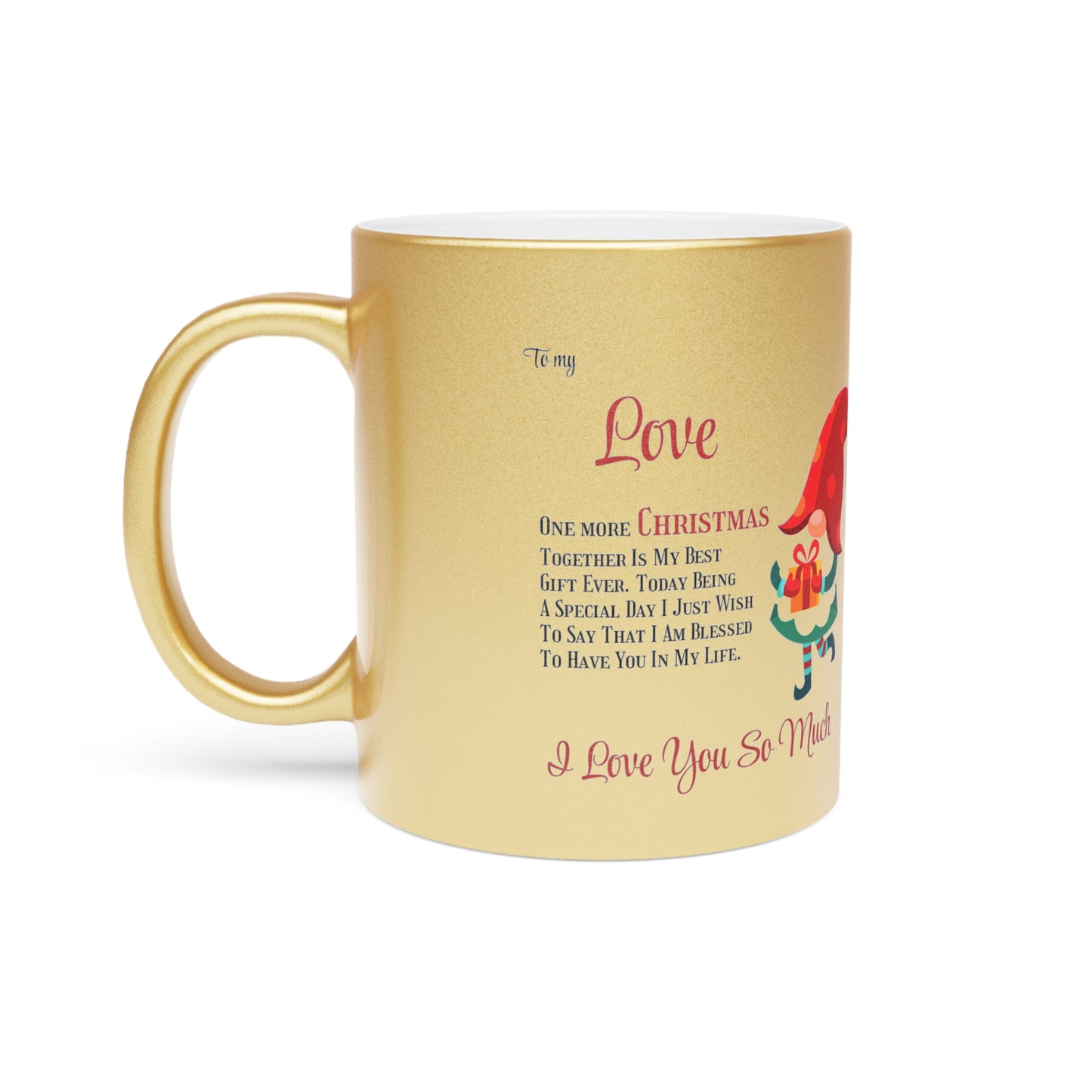 Metallic Mug (Silver\Gold) One more Christmas together by Printify