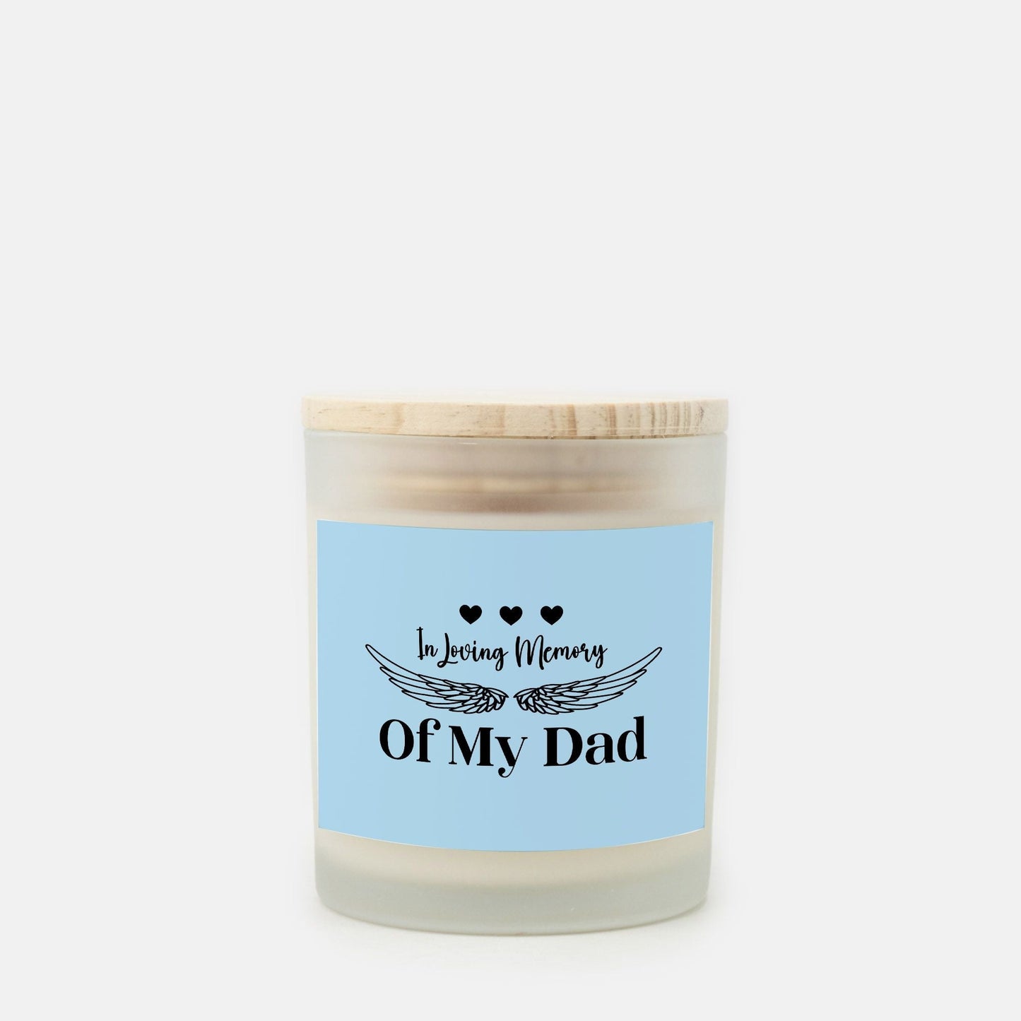 Memory of my Dad Candle Frosted Glass (Hand Poured 11 oz) by JewelryLuxeUS Store