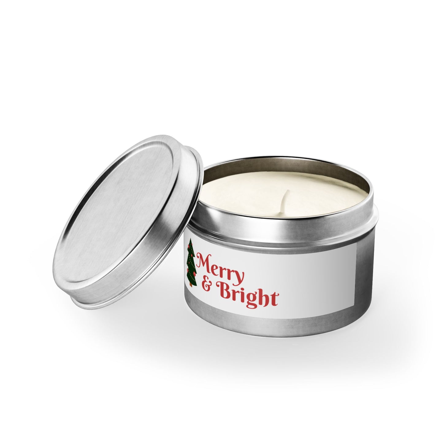 Tin Candles Merry and Bright by Printify