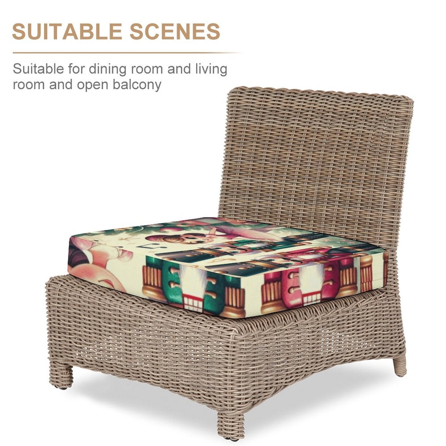 Christmas Nutcrackers Couch Outdoor Cover-25"x25"x4"/64x64x10cm by SALE-Personal Design