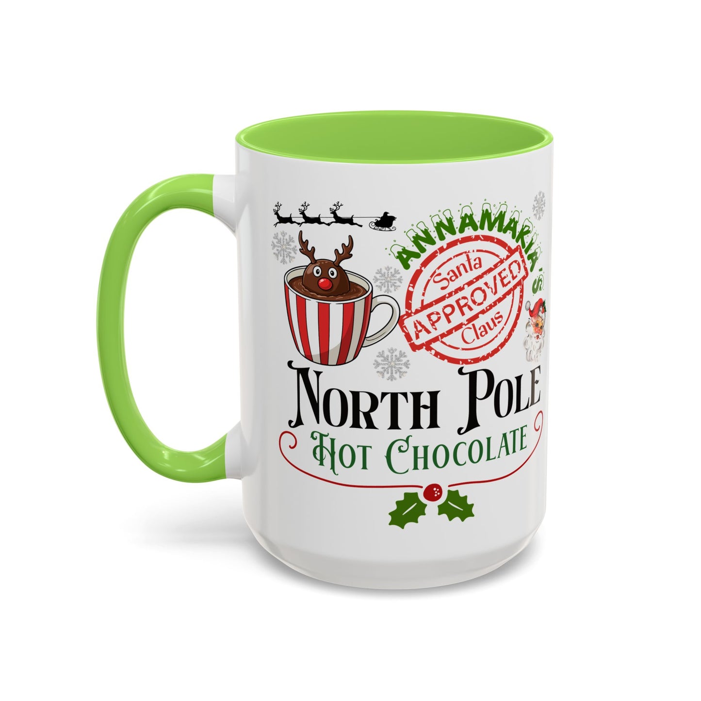 North Pole Hot Chocolate Mug — Santa Approved Holiday Coffee Cup (11oz/15oz) by Printify