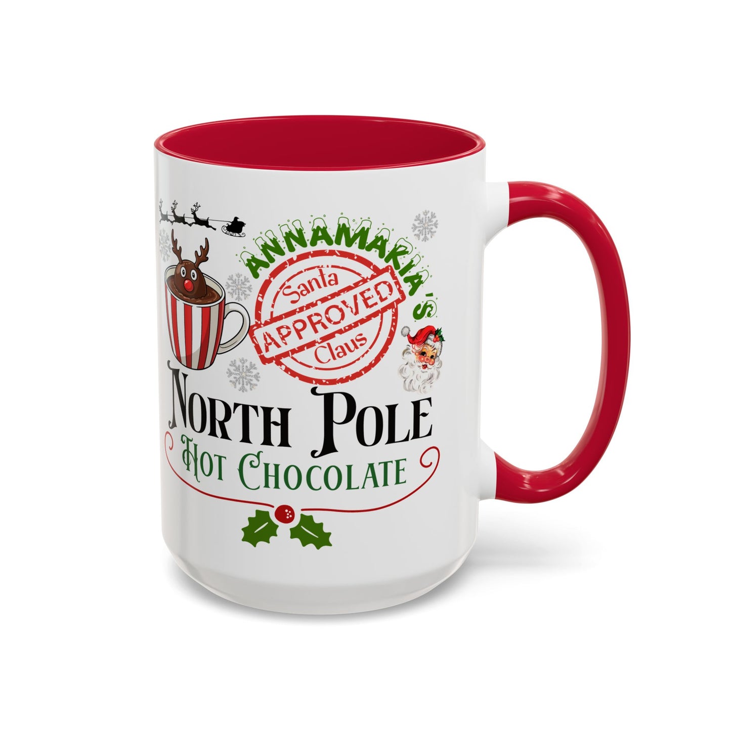 North Pole Hot Chocolate Mug — Santa Approved Holiday Coffee Cup (11oz/15oz) by Printify