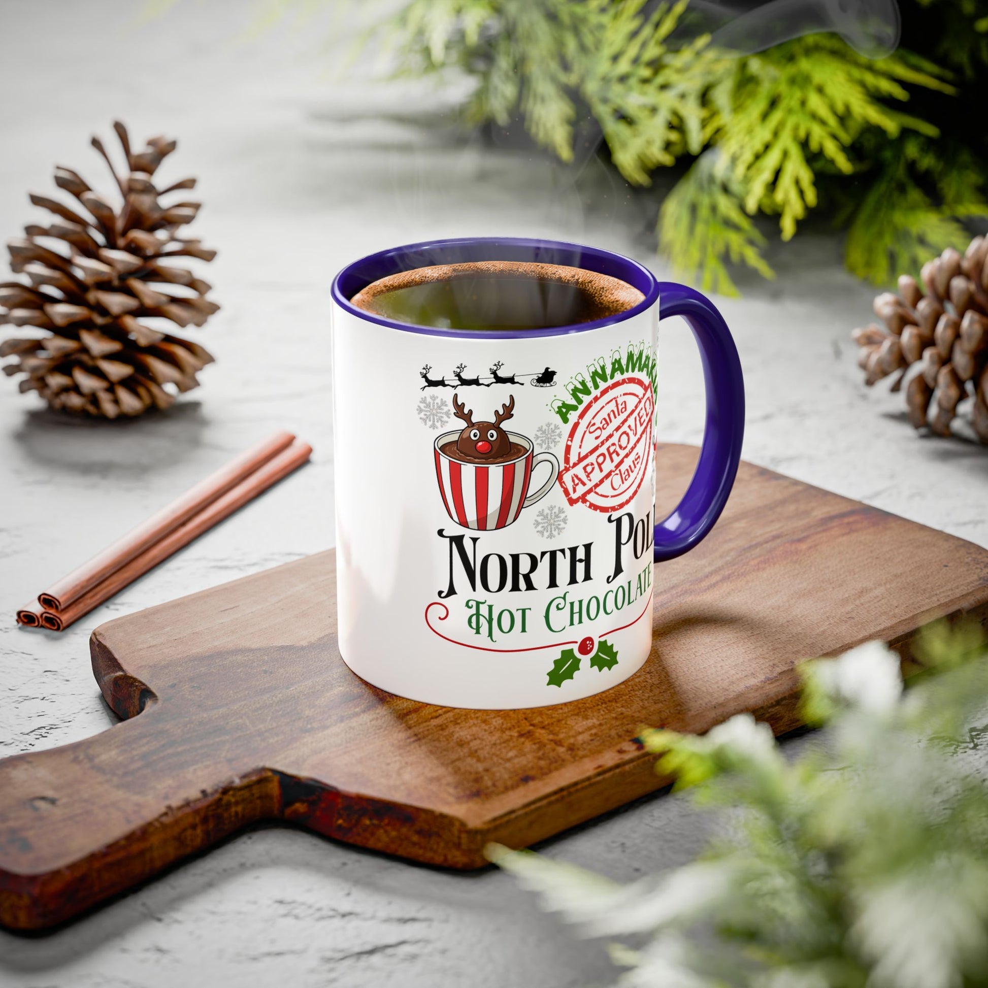 North Pole Hot Chocolate Mug — Santa Approved Holiday Coffee Cup (11oz/15oz) by Printify