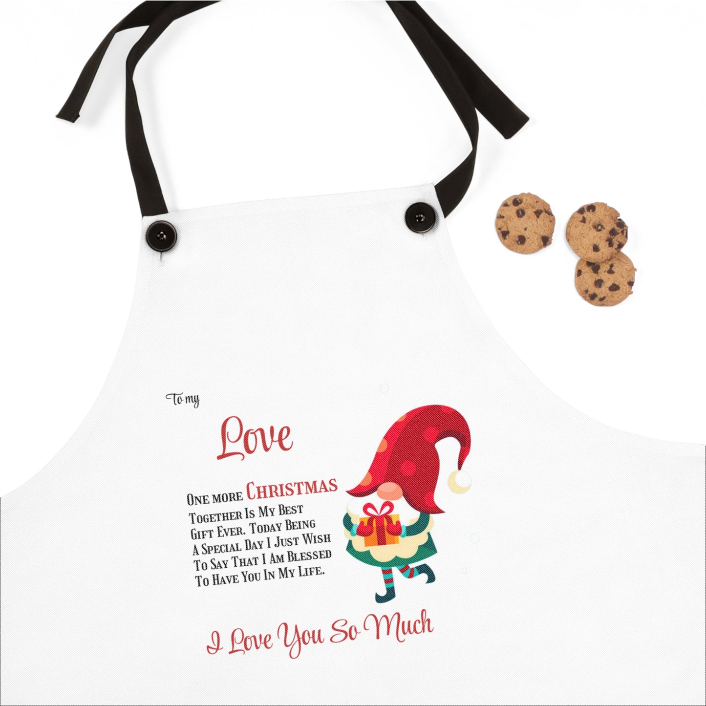 Apron Merry Christmas to my Love by Printify
