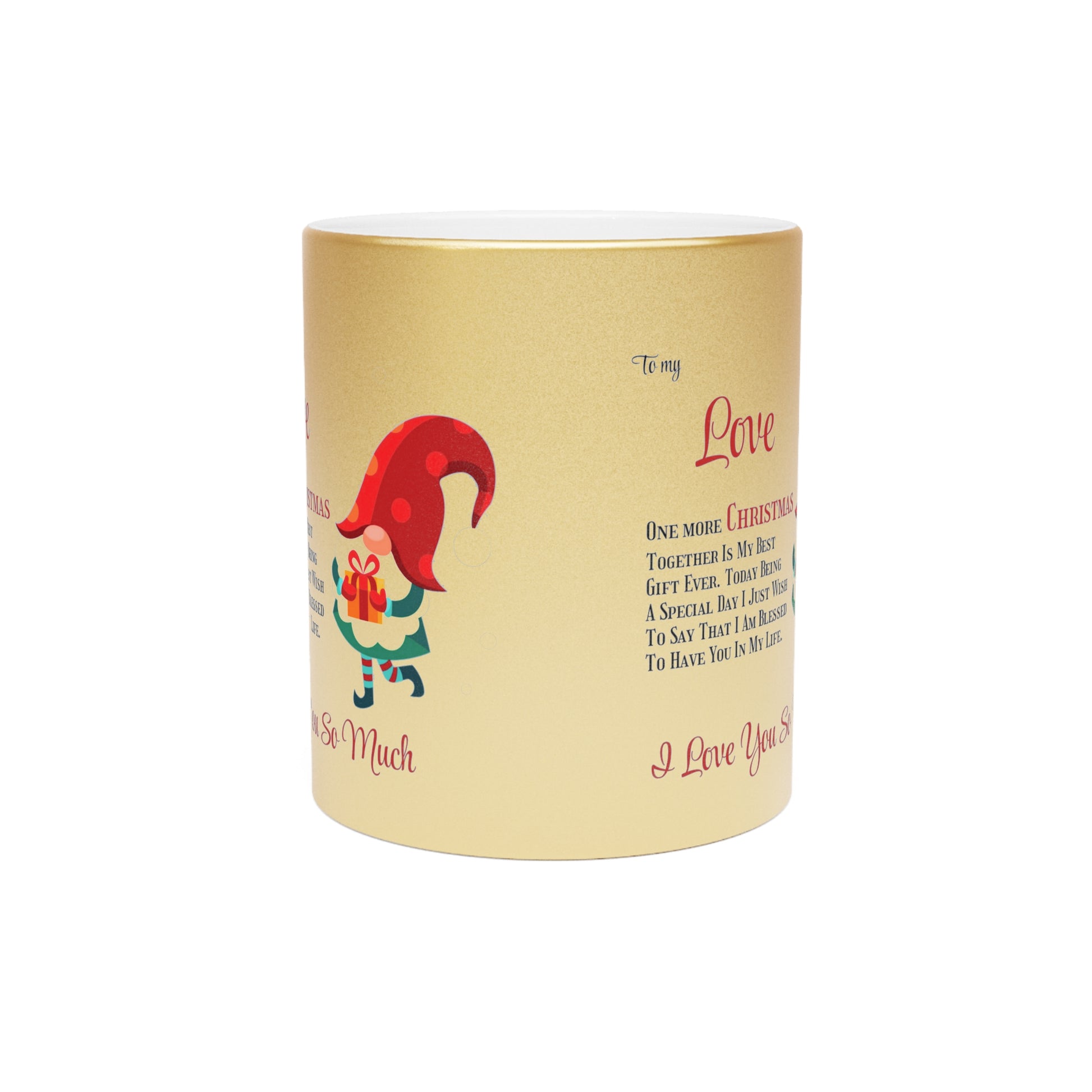 Metallic Mug (Silver\Gold) One more Christmas together by Printify