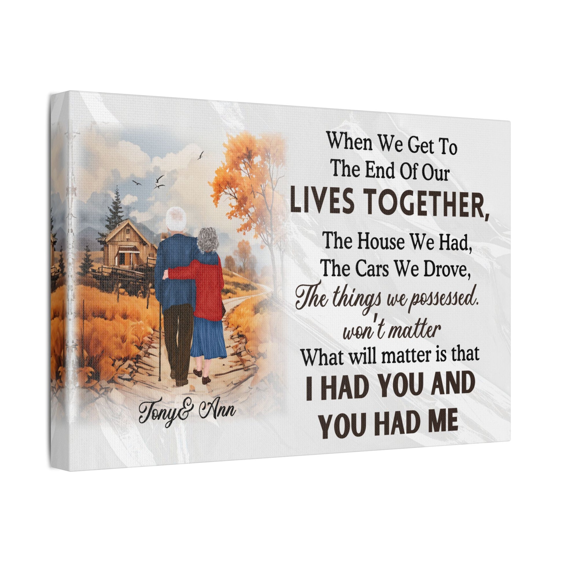 Personalized Canvas Wall Art, Love Quote Decor, Couple Gift, Anniversary Present, Home Decor by Printify