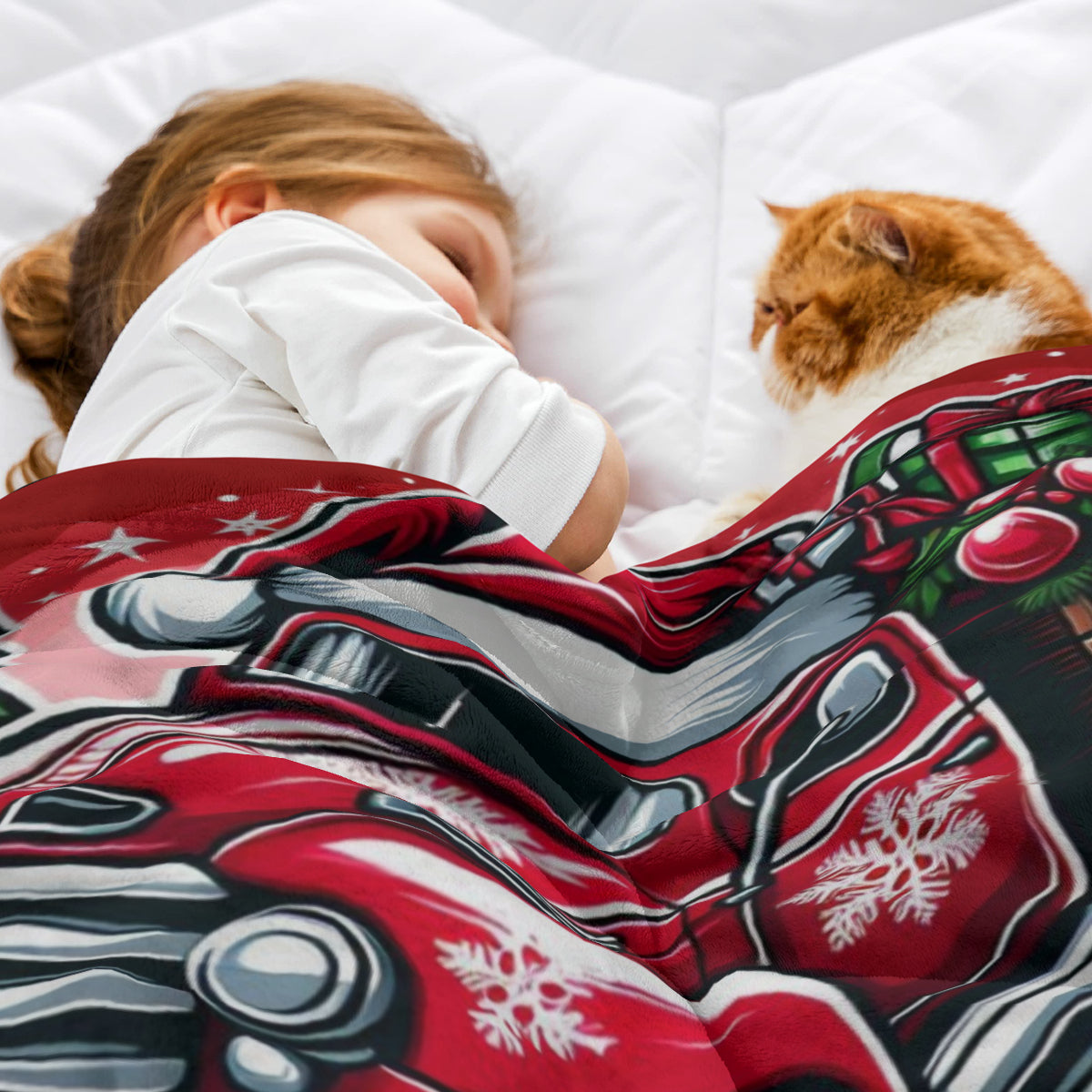 Christmas Truck Blanket by ChristmasLoving.Shop