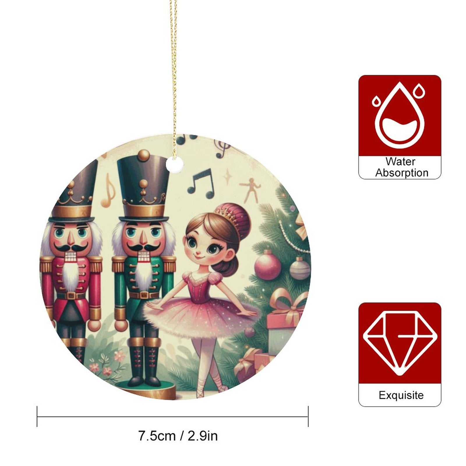 Round Ceramic Christmas Decorations by SALE-Personal Design