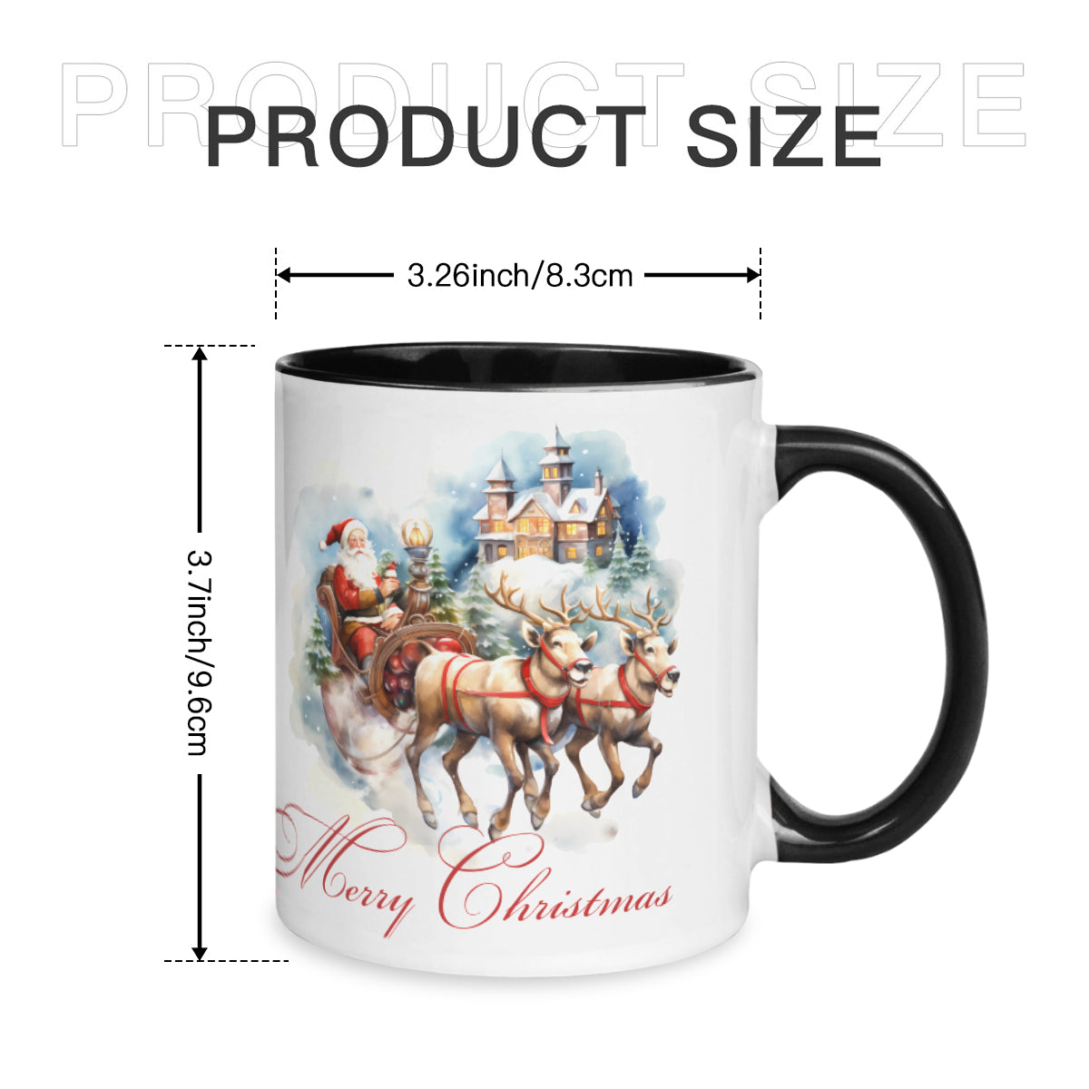 Santa Claus is coming Two-Tone Mug by ChristmasLoving.Shop