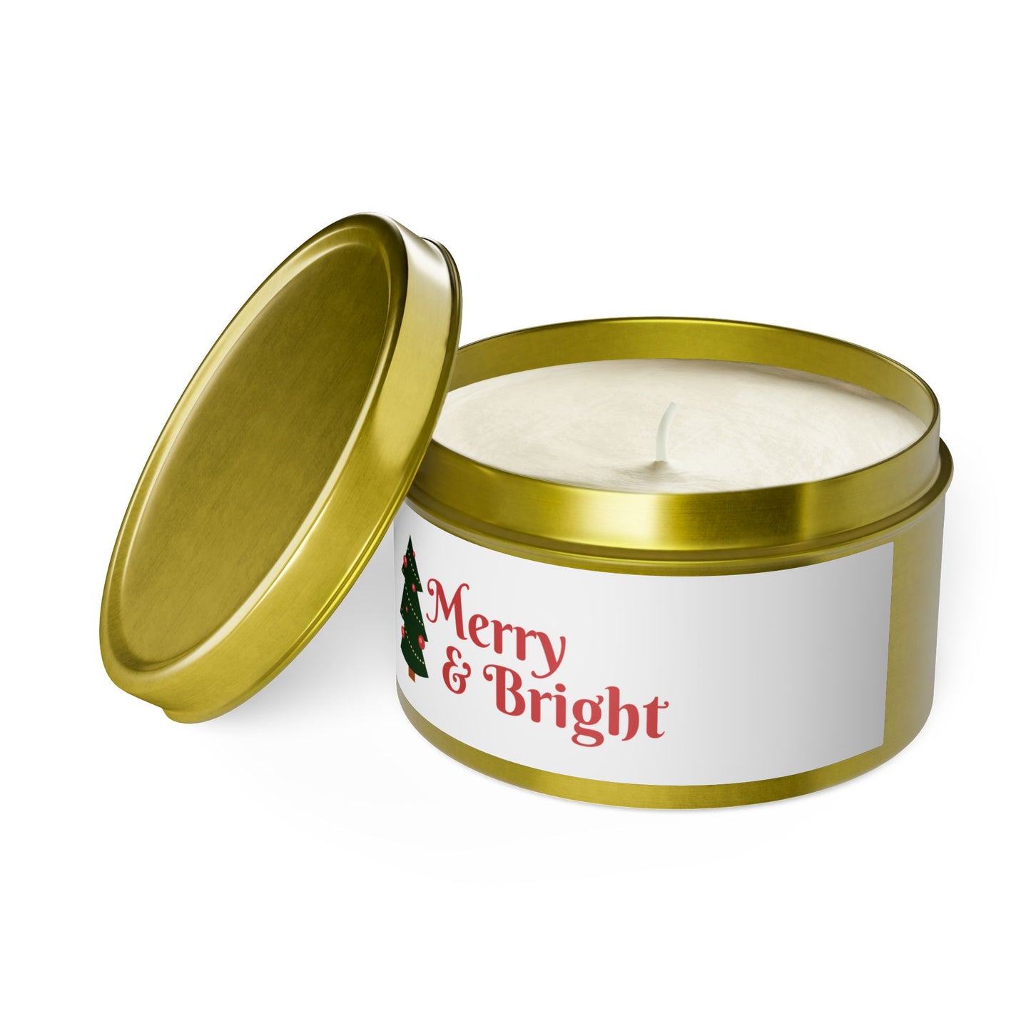 Tin Candles Merry and Bright by Printify