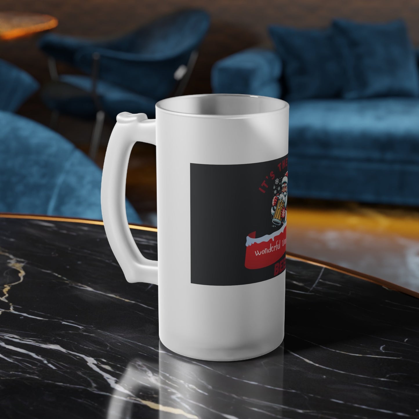 Beer Mug Funny Christmas Santa by Printify