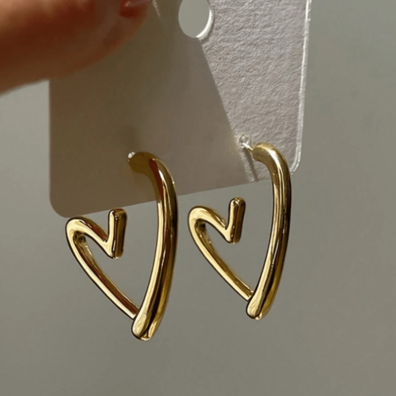 Simple Heart-shaped Earrings For Women