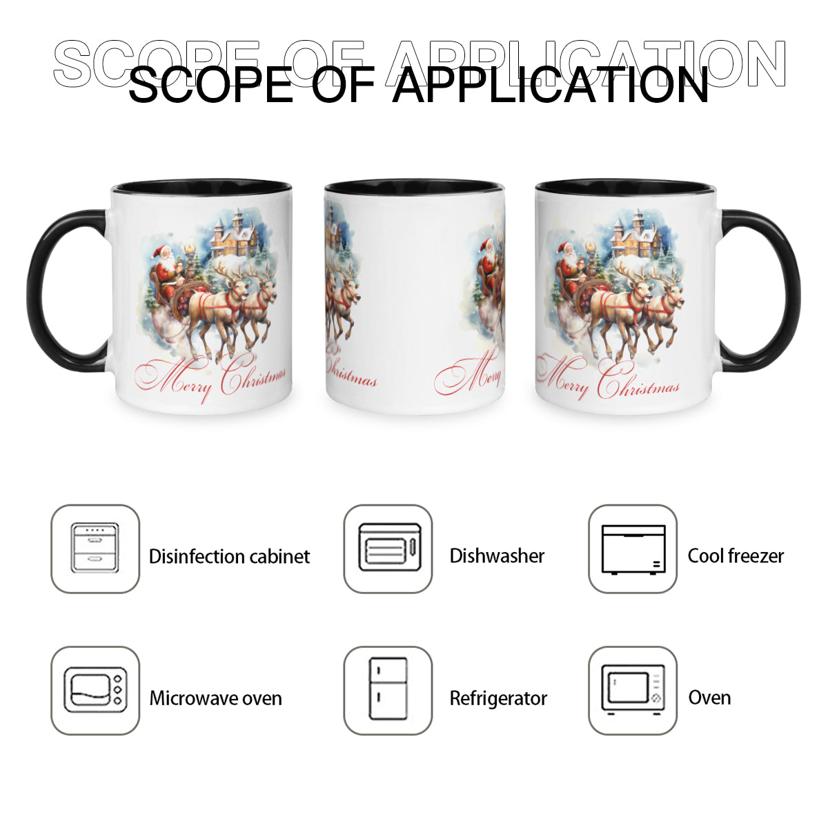 Santa Claus is coming Two-Tone Mug by ChristmasLoving.Shop