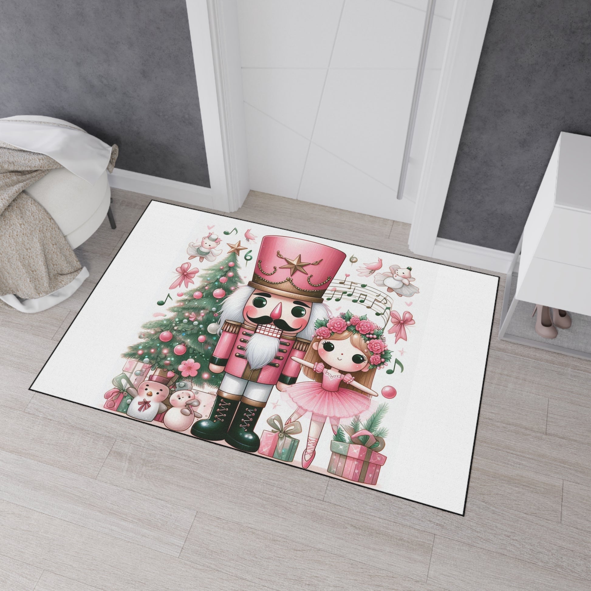 Nutcracker Floor Mat — Heavy Duty Holiday Rug by Printify