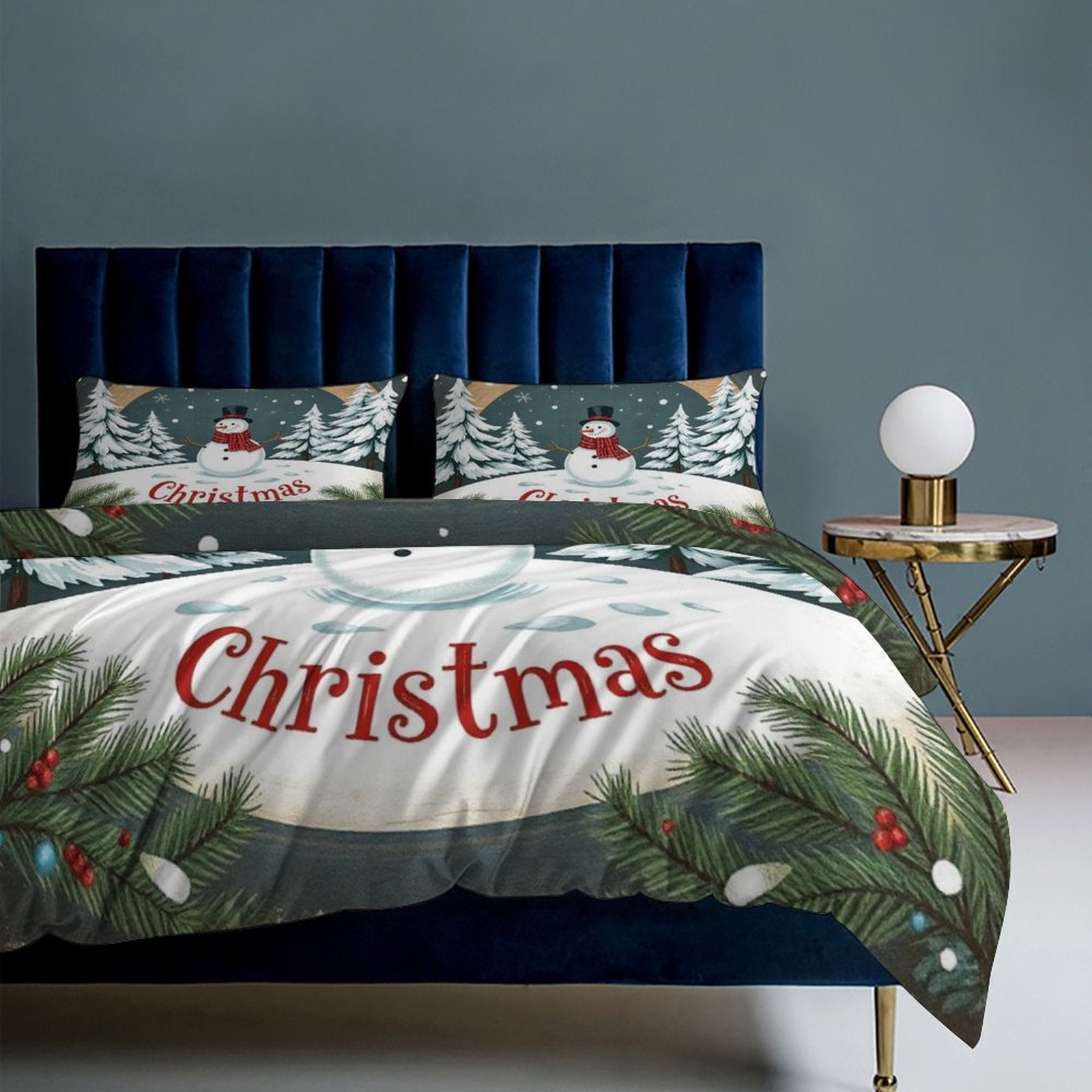 Christmas 3-Piece Bedding Set-90"x90"/ 229x229cm (Dual-sided Printing) by SALE-Personal Design