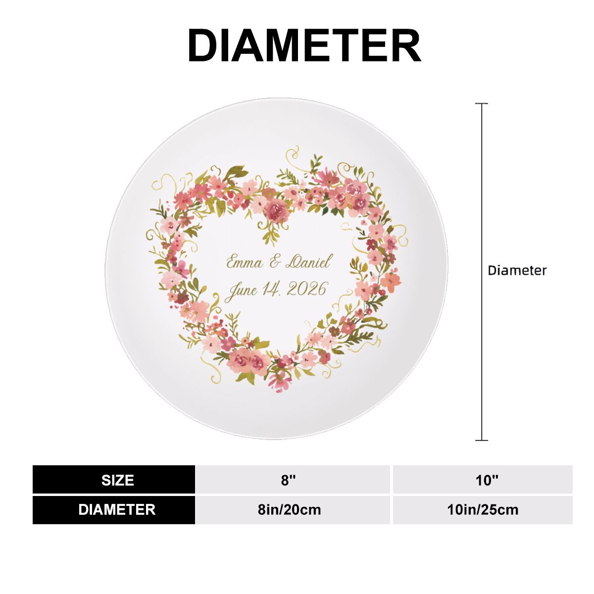 Decorative Plate Personalized, couple wedding gift