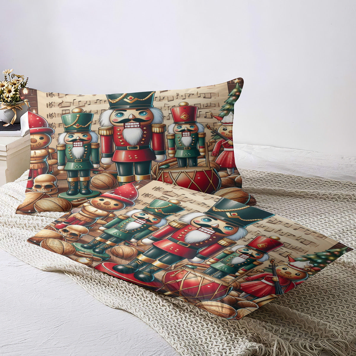 Nutcracker Christmas Quilt Cover Four-Piece Set by ChristmasLoving.Shop