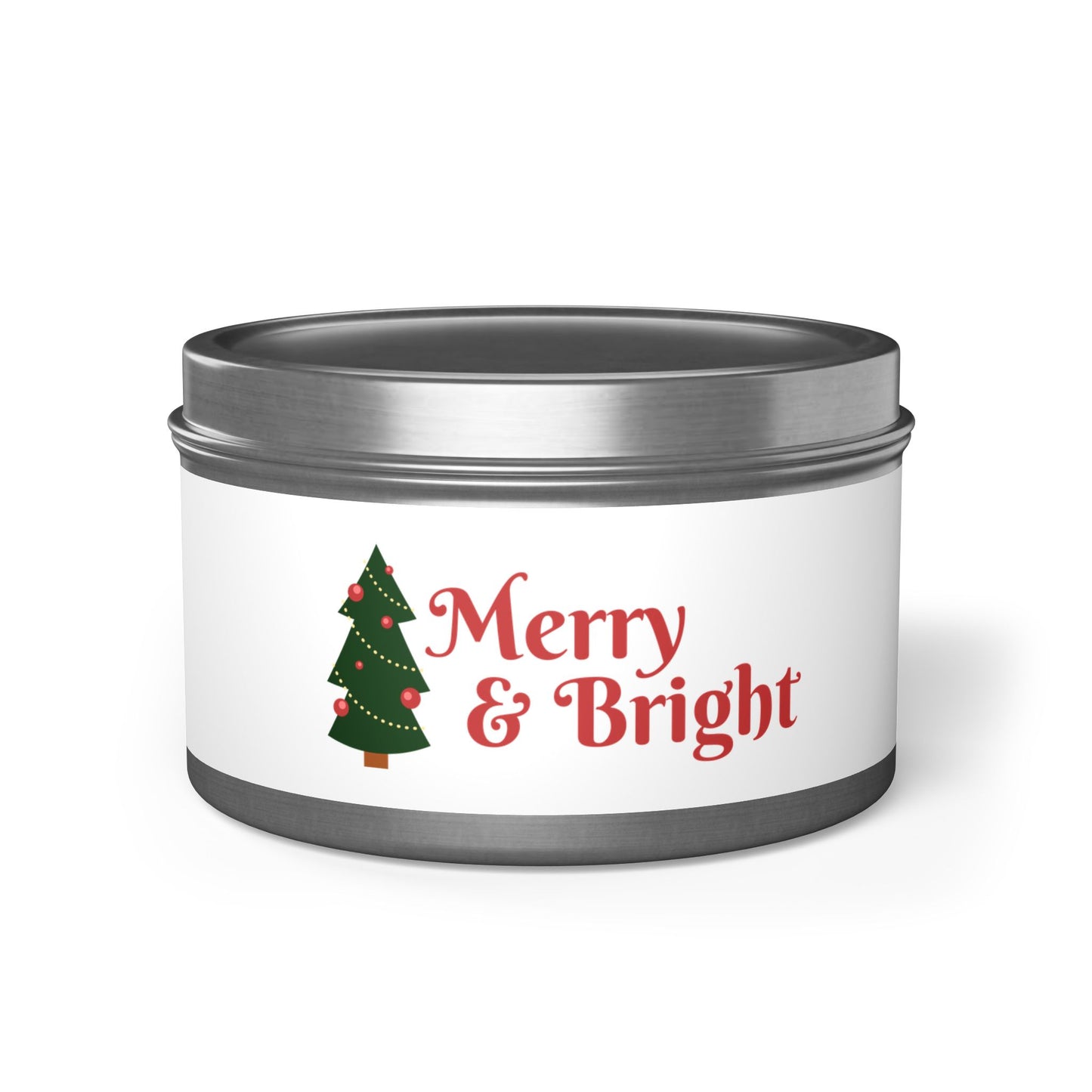 Tin Candles Merry and Bright by Printify