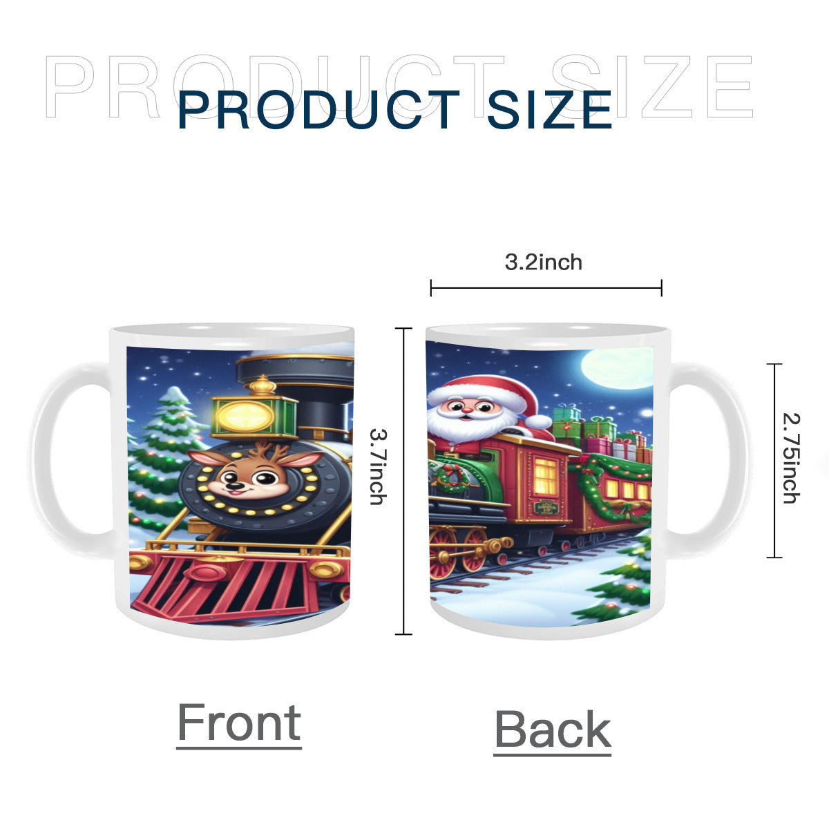 High Quality Scratch Resistant Mug (325ml/11oz) | Ceramic - train8 by ChristmasLoving.Shop
