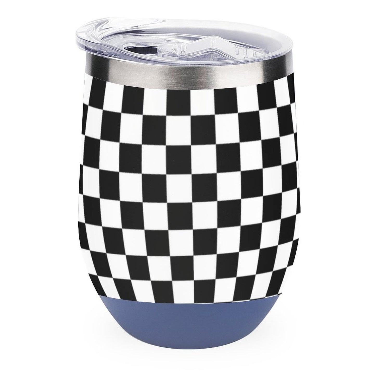Black and White Wine Tumbler with Lid by SALE-Personal Design