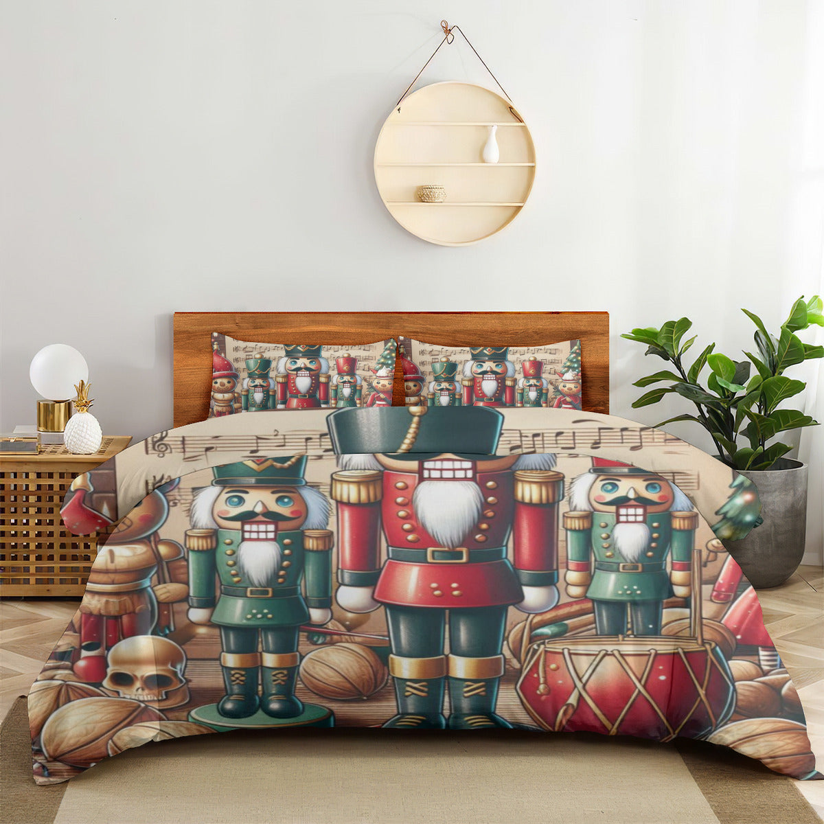 Nutcracker Christmas Quilt Cover Four-Piece Set by ChristmasLoving.Shop