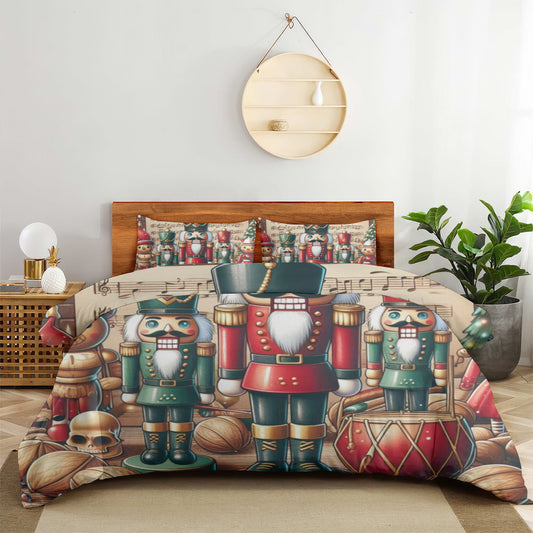 Nutcracker Christmas Quilt Cover Four-Piece Set by ChristmasLoving.Shop