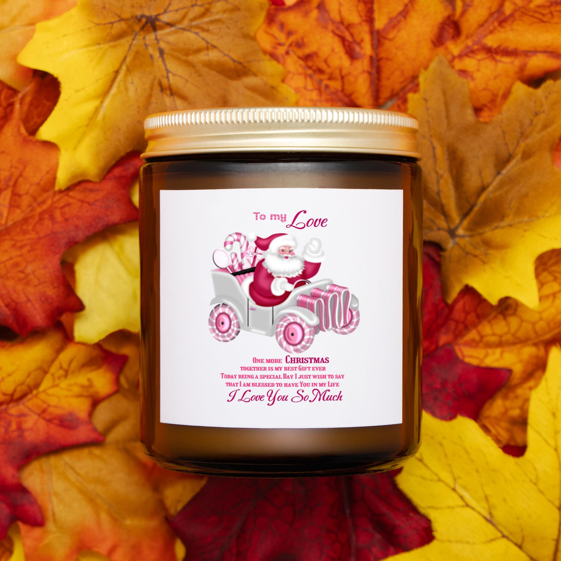 Candle Amber Jar 9oz To my Love One more Christmas together, I love You so much, Gift for Her, Gift for Him, Christmas gift by My Store