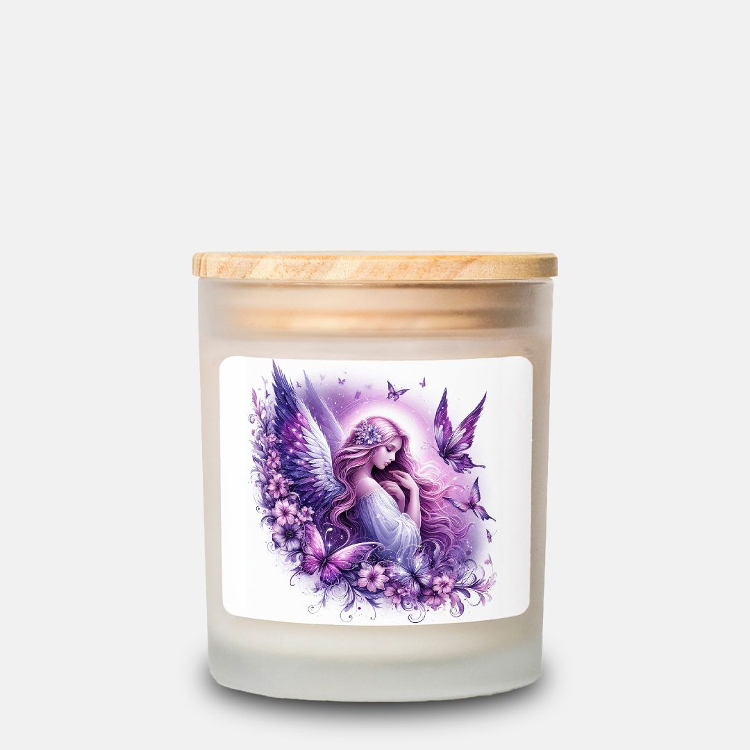 Candle Frosted Glass (Hand Poured 11 oz) by JewelryLuxeUS.store