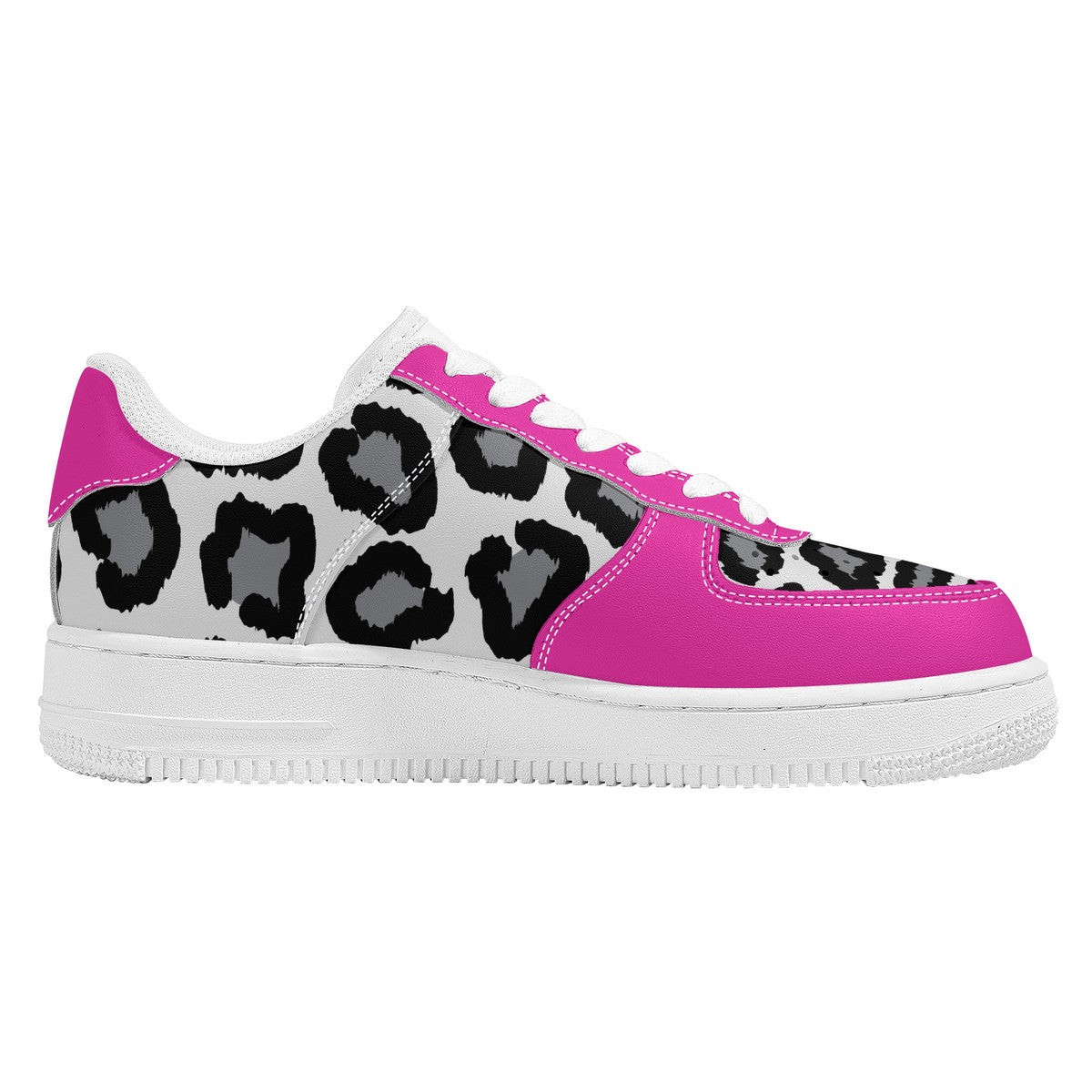 Low Top Unisex Sneaker Leopard print and Pink decoration JewelryLuxeUS.store