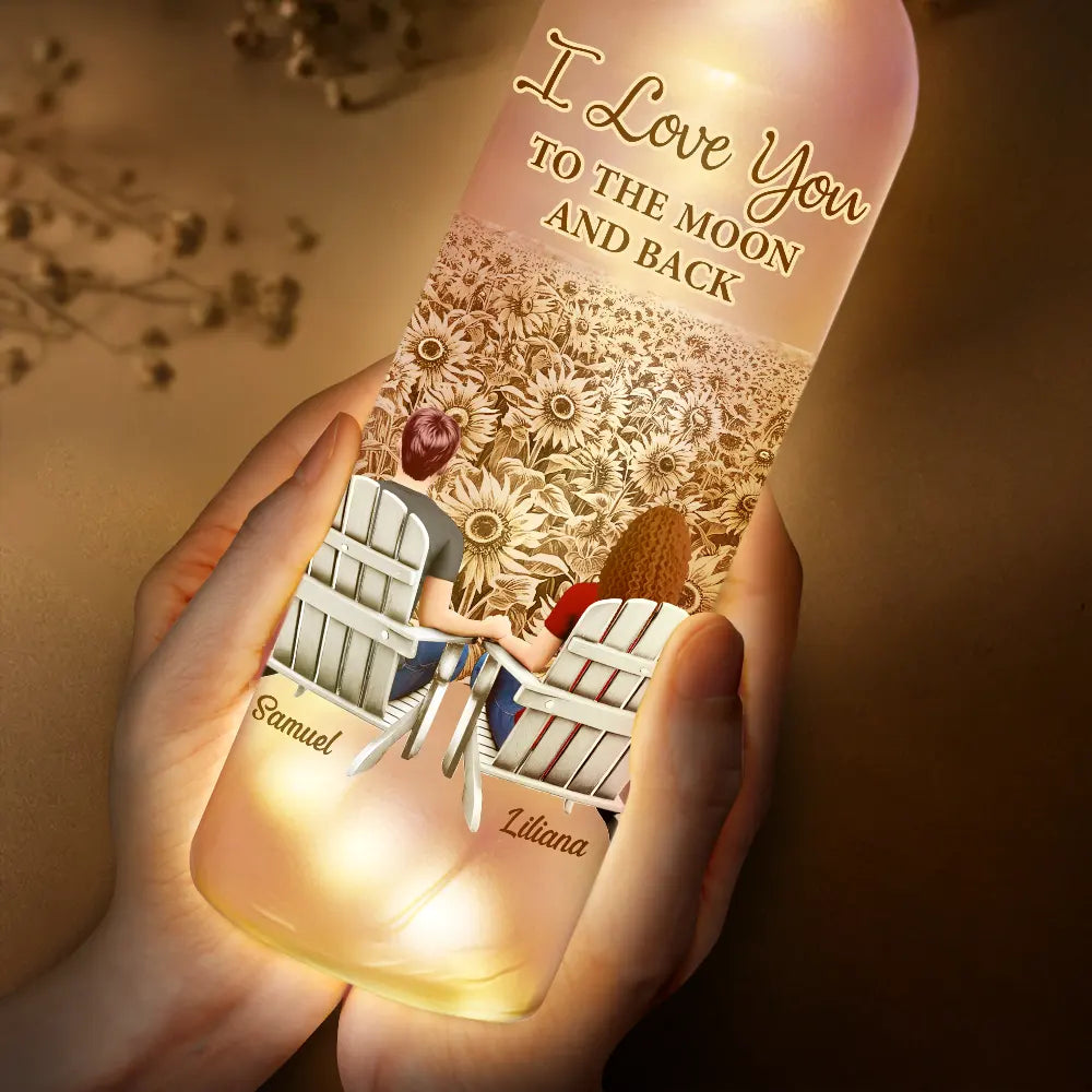 Back Sitting Couple You And Me We Got This - Personalized Bottle Light by Inkedjoy