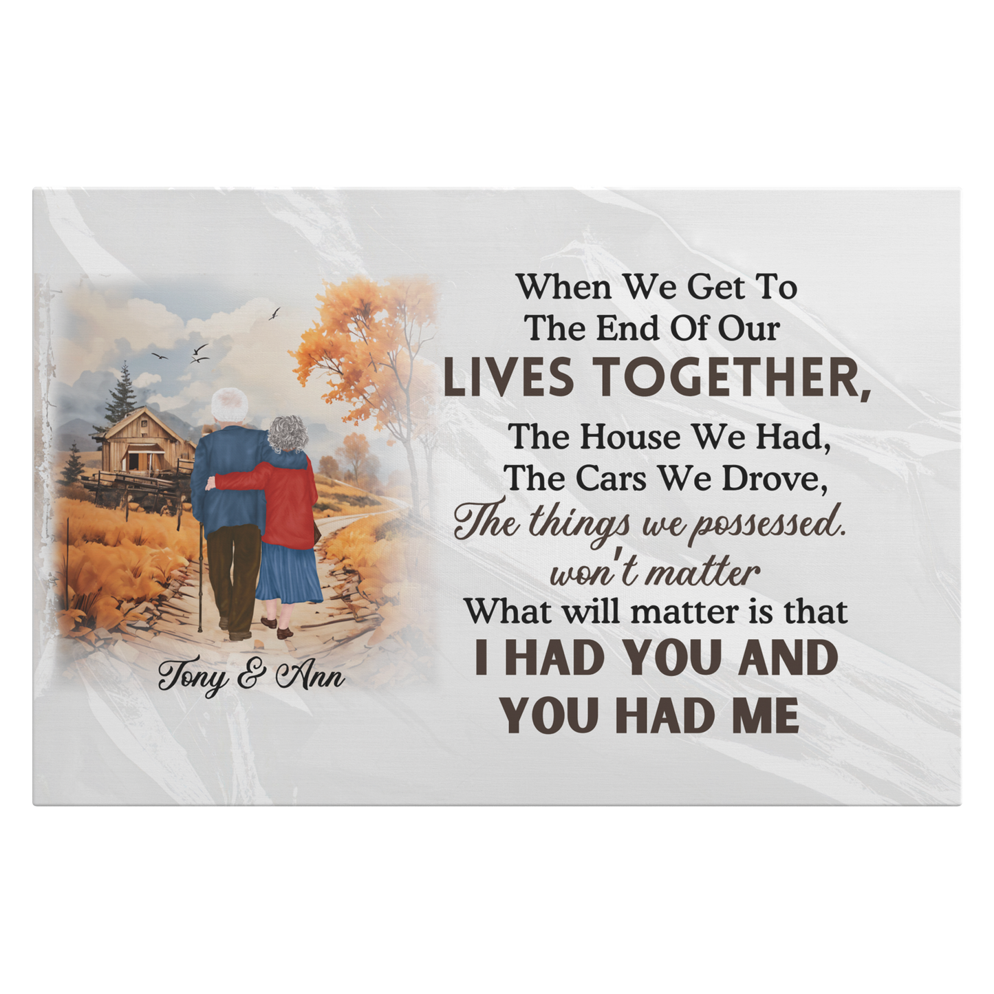 Canvas Wall Art When we grow old together by teelaunch