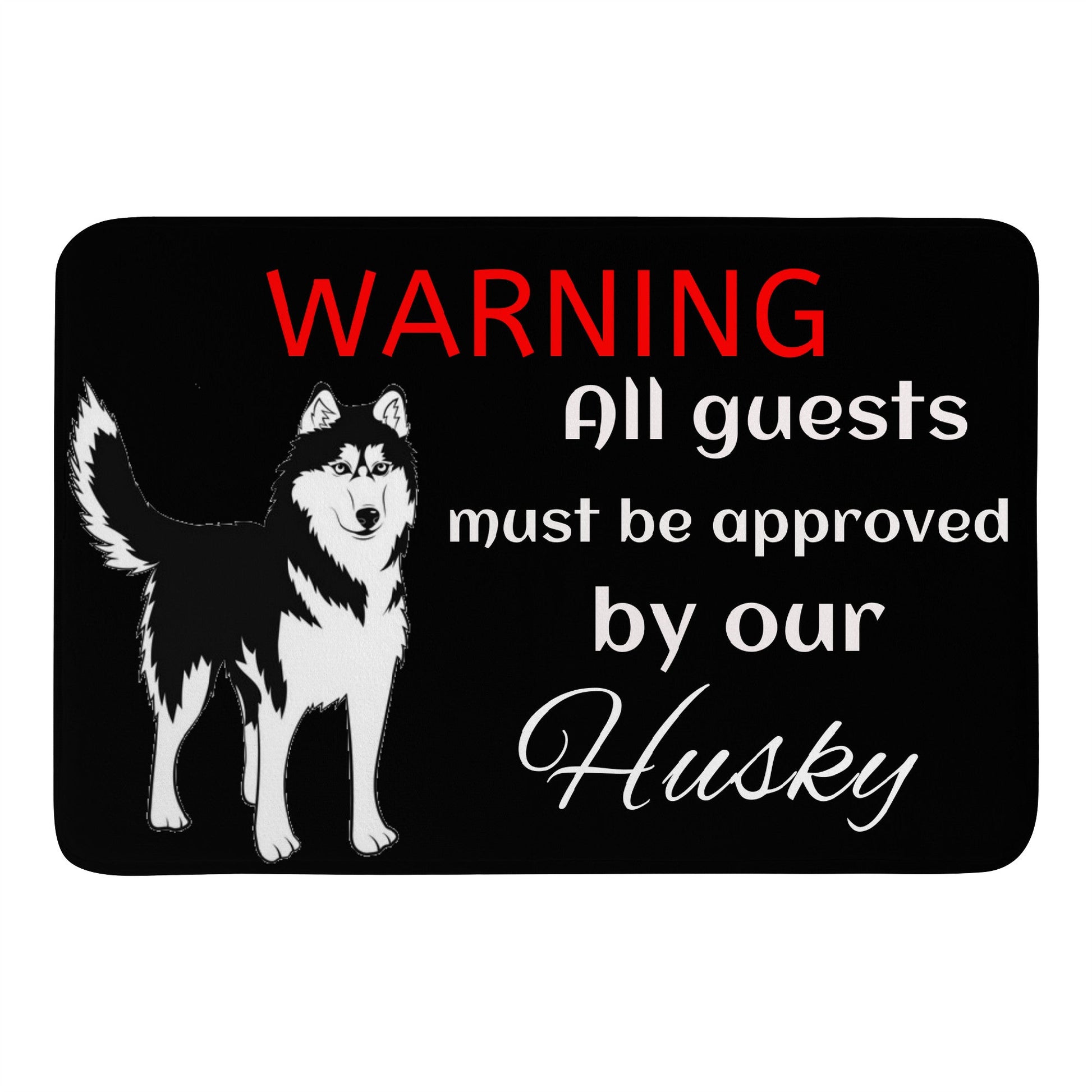 Doormat Warning Husky JewelryLuxeUS.store