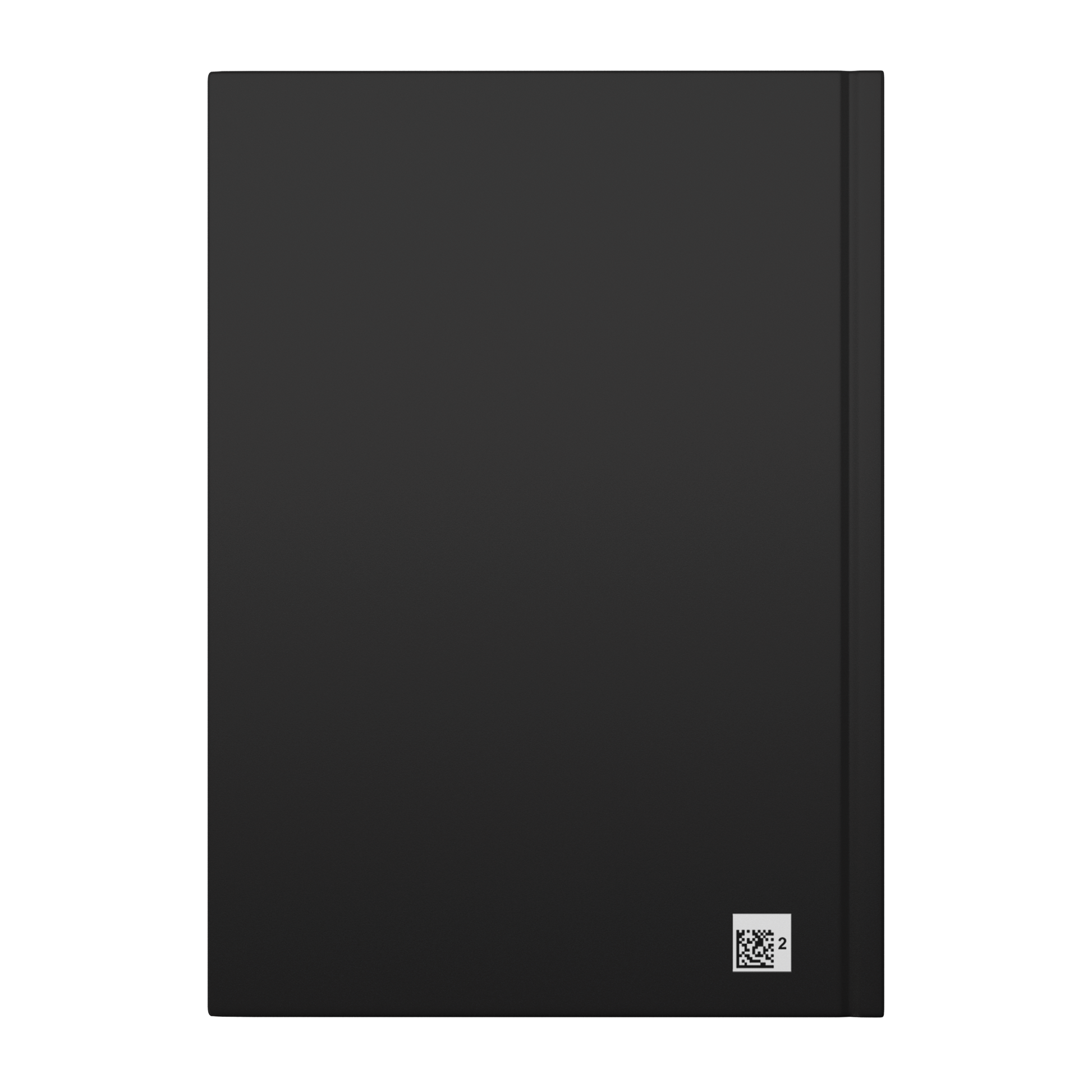 Black hardcover journal with a small white logo at the bottom corner.