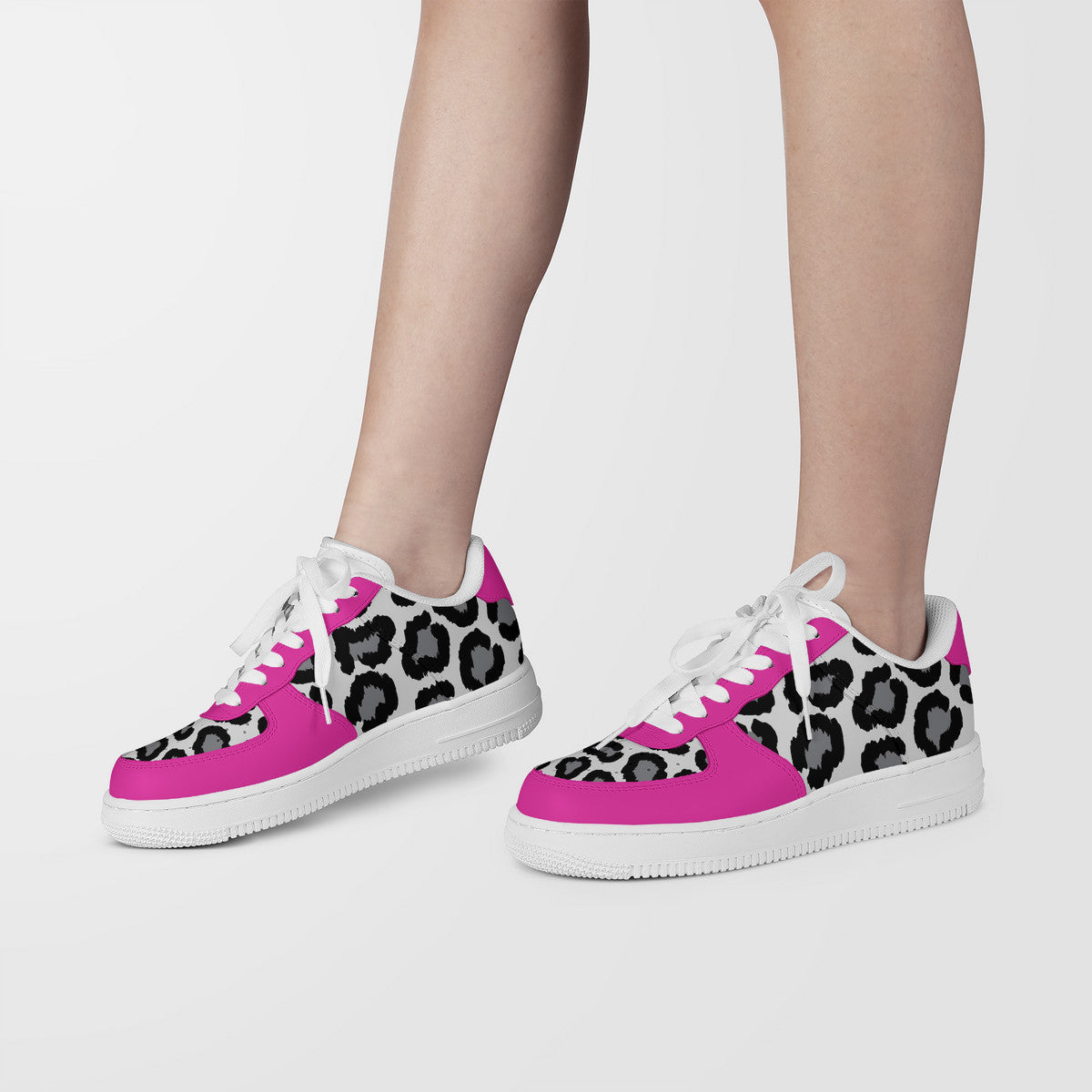 Low Top Unisex Sneaker Leopard print and Pink decoration JewelryLuxeUS.store