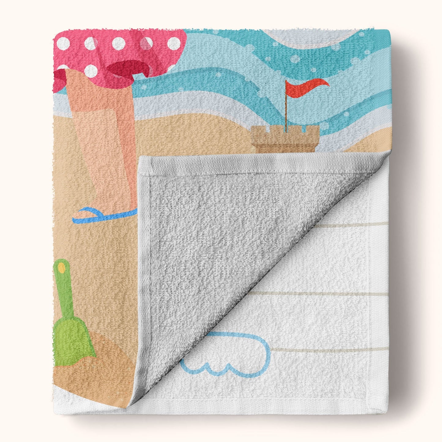 Kid On The Beach - Personalized Beach Towel by Inkedjoy