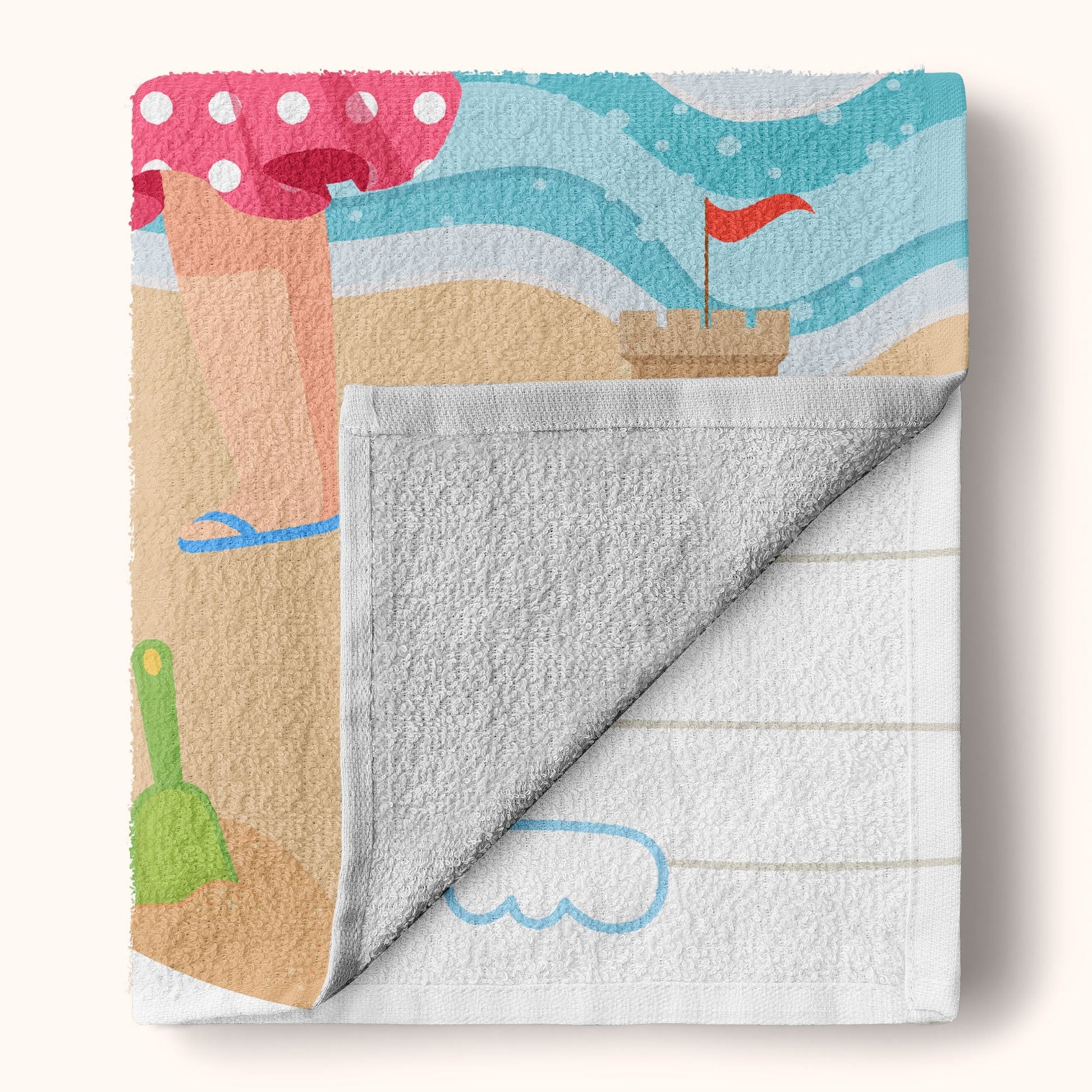 Kid On The Beach - Personalized Beach Towel by Inkedjoy