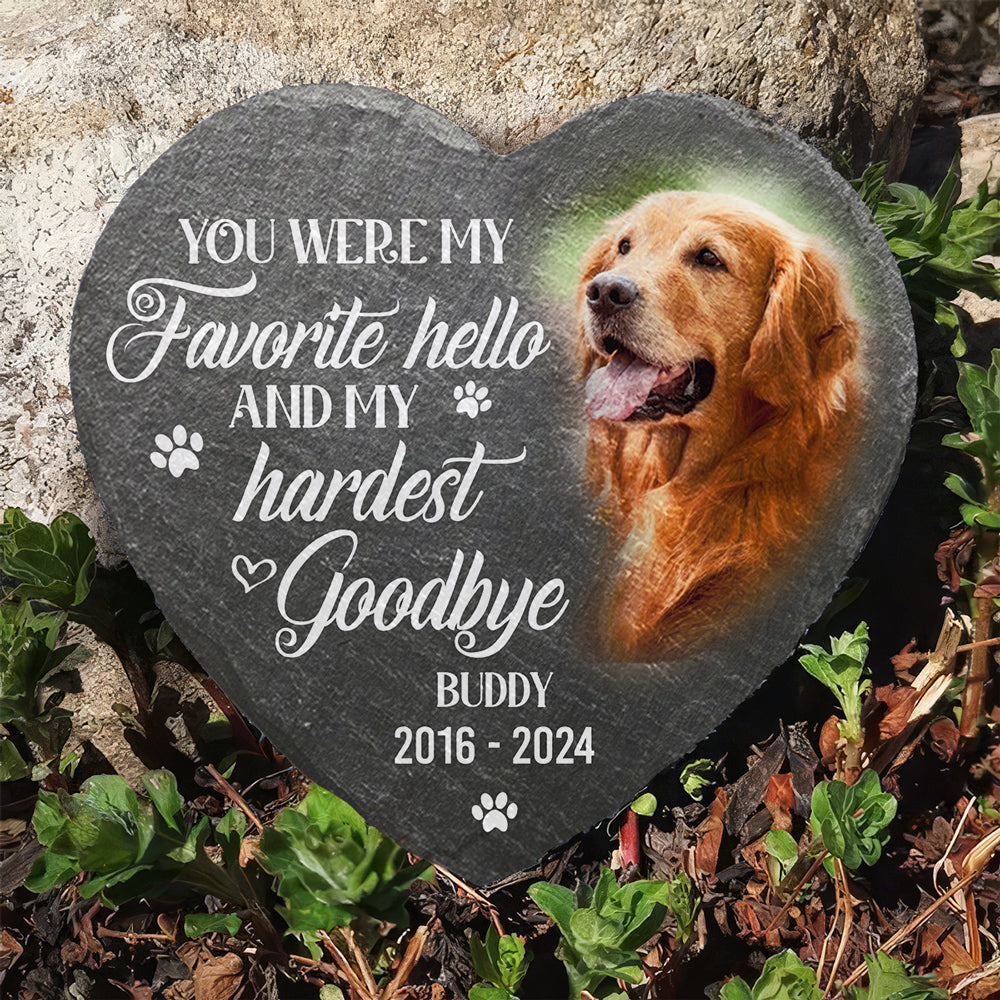 Loss Of Dog - Personalized Custom Pet Memorial Stone by Inkedjoy