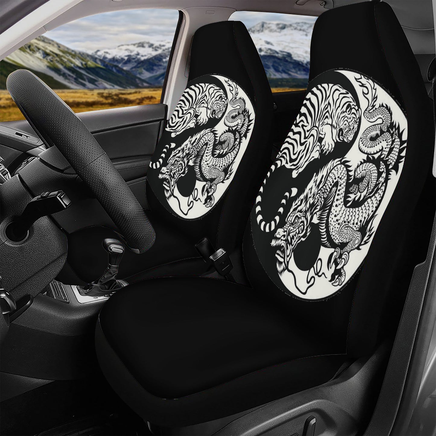 Dragon & Tiger Car Seat Cover Set JewelryLuxeUS.Shop
