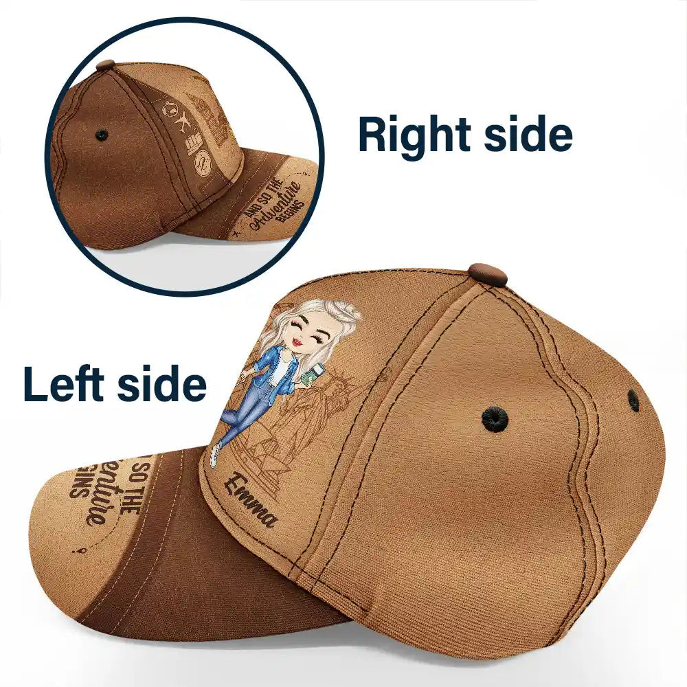 Just A Girl Boy Loves Traveling - Personalized Classic Cap by Inkedjoy