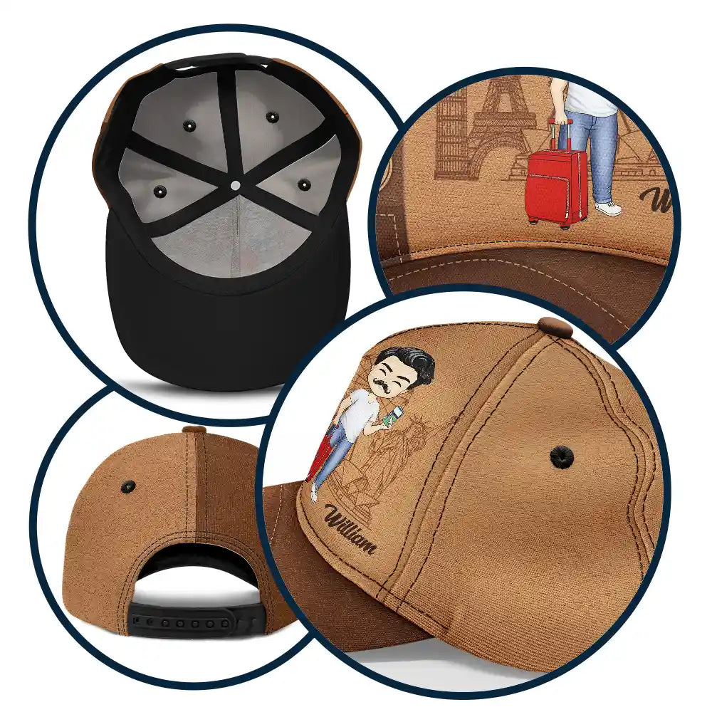 Just A Girl Boy Loves Traveling - Personalized Classic Cap by Inkedjoy