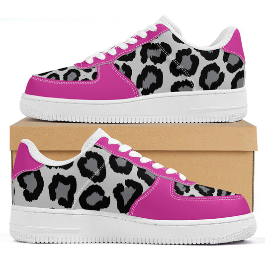Low Top Unisex Sneaker Leopard print and Pink decoration JewelryLuxeUS.store