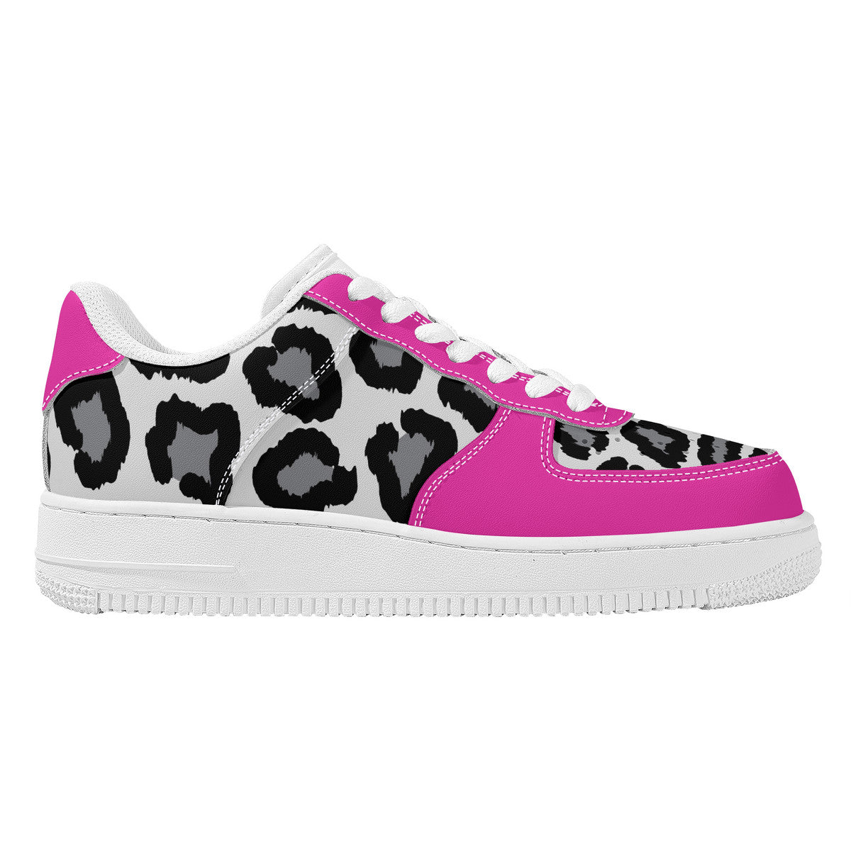 Low Top Unisex Sneaker Leopard print and Pink decoration JewelryLuxeUS.store