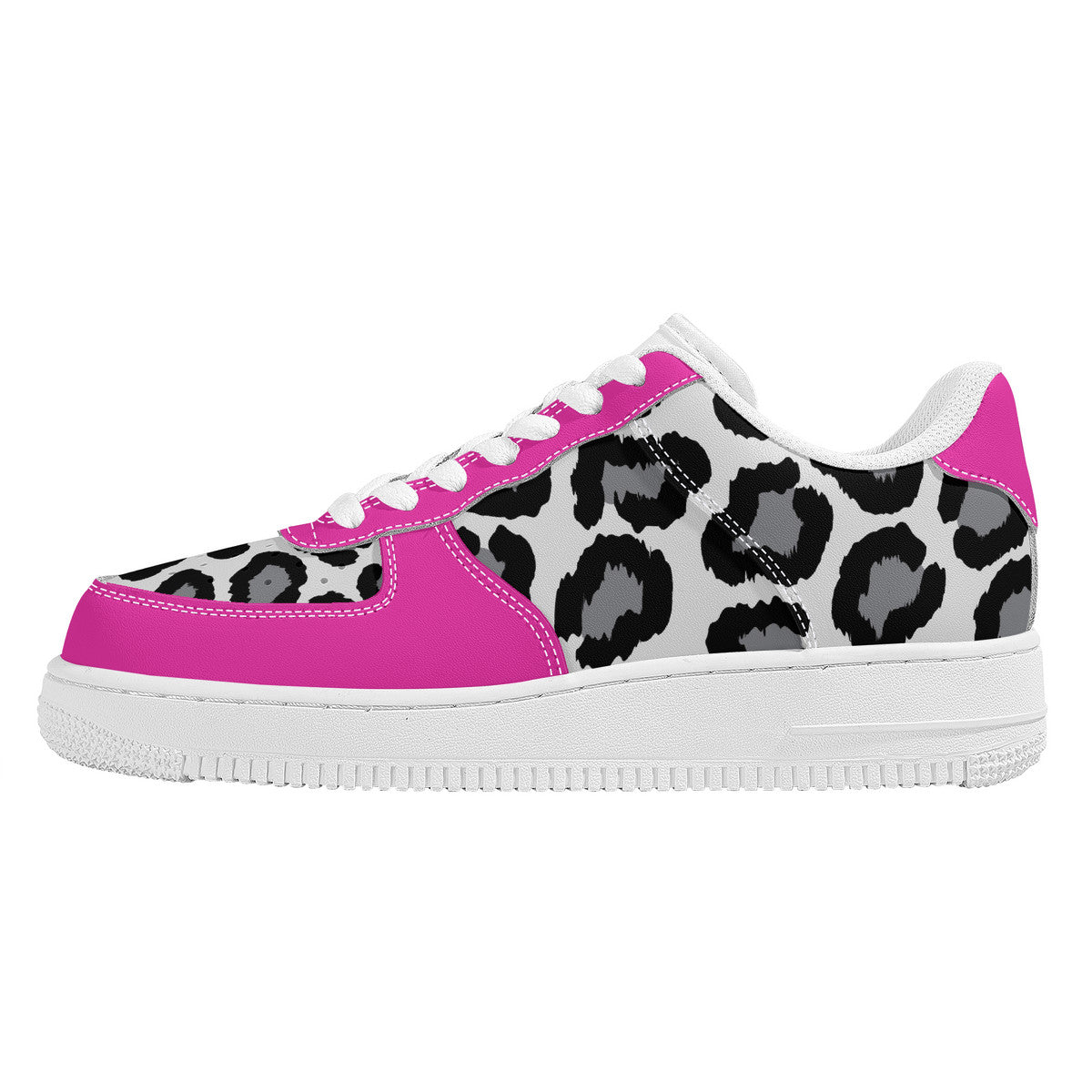 Low Top Unisex Sneaker Leopard print and Pink decoration JewelryLuxeUS.store