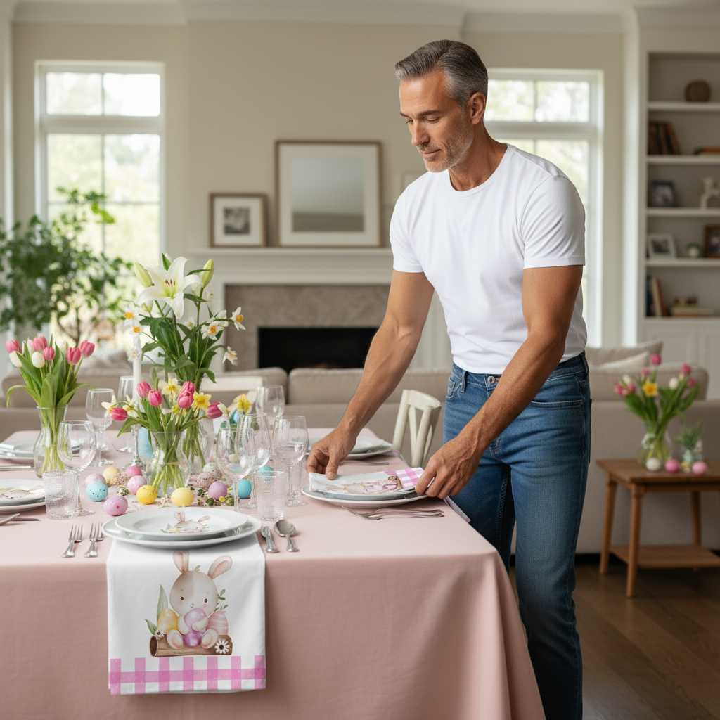 Easter Bunny Cloth napkin set